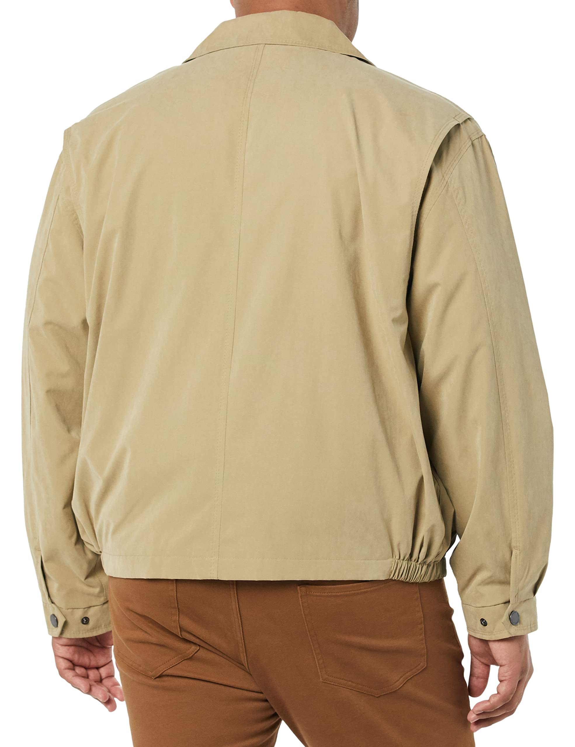 LONDON FOG Men's Auburn Zip-Front Golf Jacket, Lightweight Mesh, Camel, Large Tall, Model L45500T
