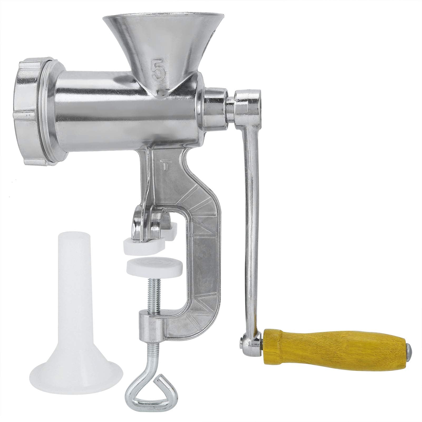 Meat Grinder, Manual Household Aluminum Alloy Mincer Machine Sausage Meat Grinder Pepper Spice Grinding Machine With Sausage Stu