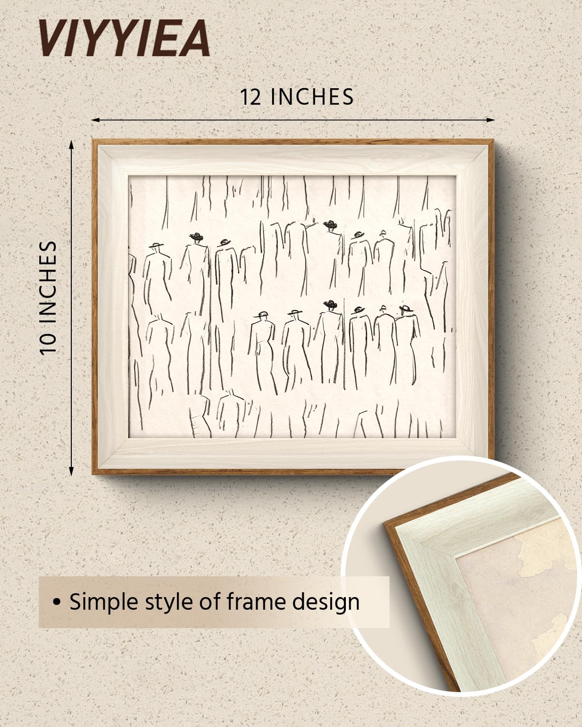 Viyyiea Framed Canvas Wall Art, Cranes Wall Art For Living Room, Vinta ...
