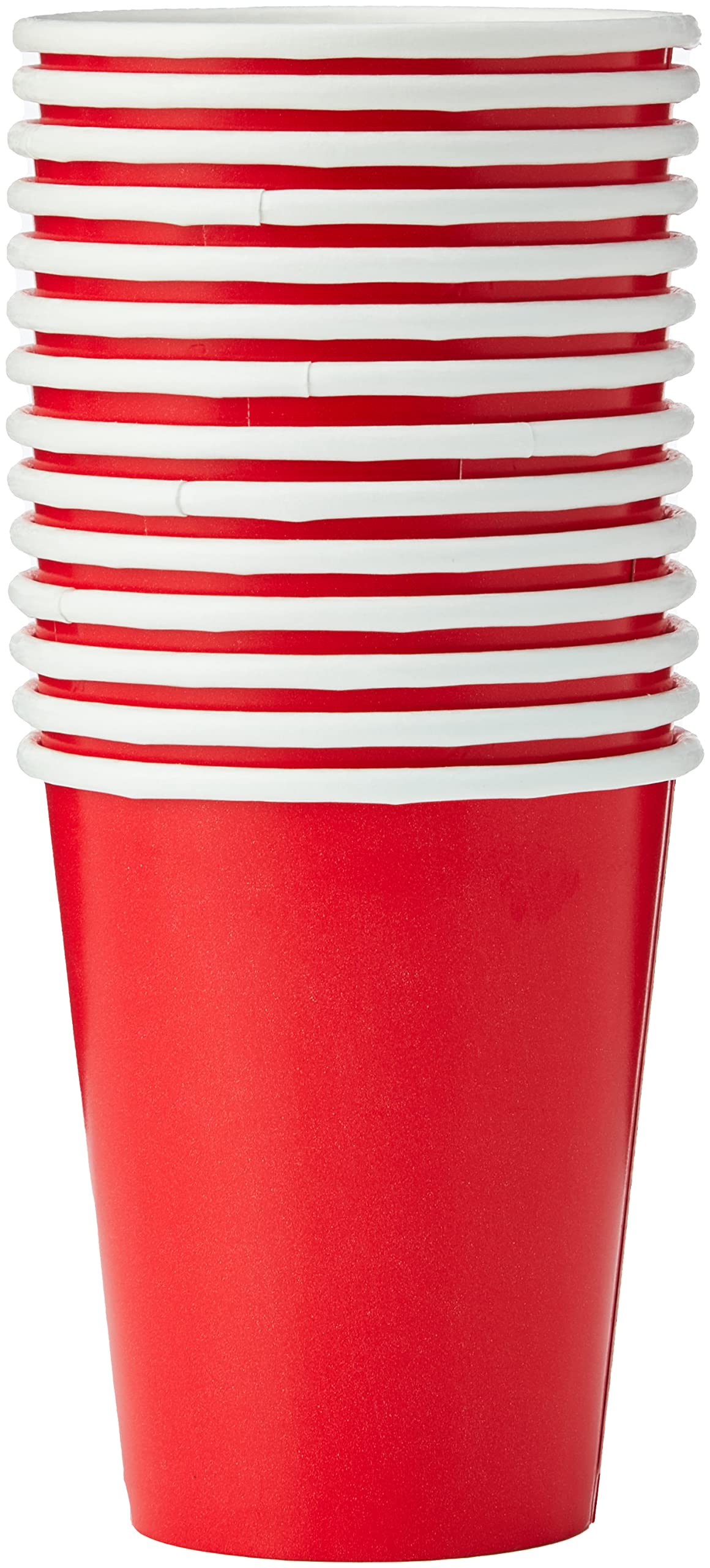 Unique Industries Solid Paper Cups, 9 Oz, Ruby Red