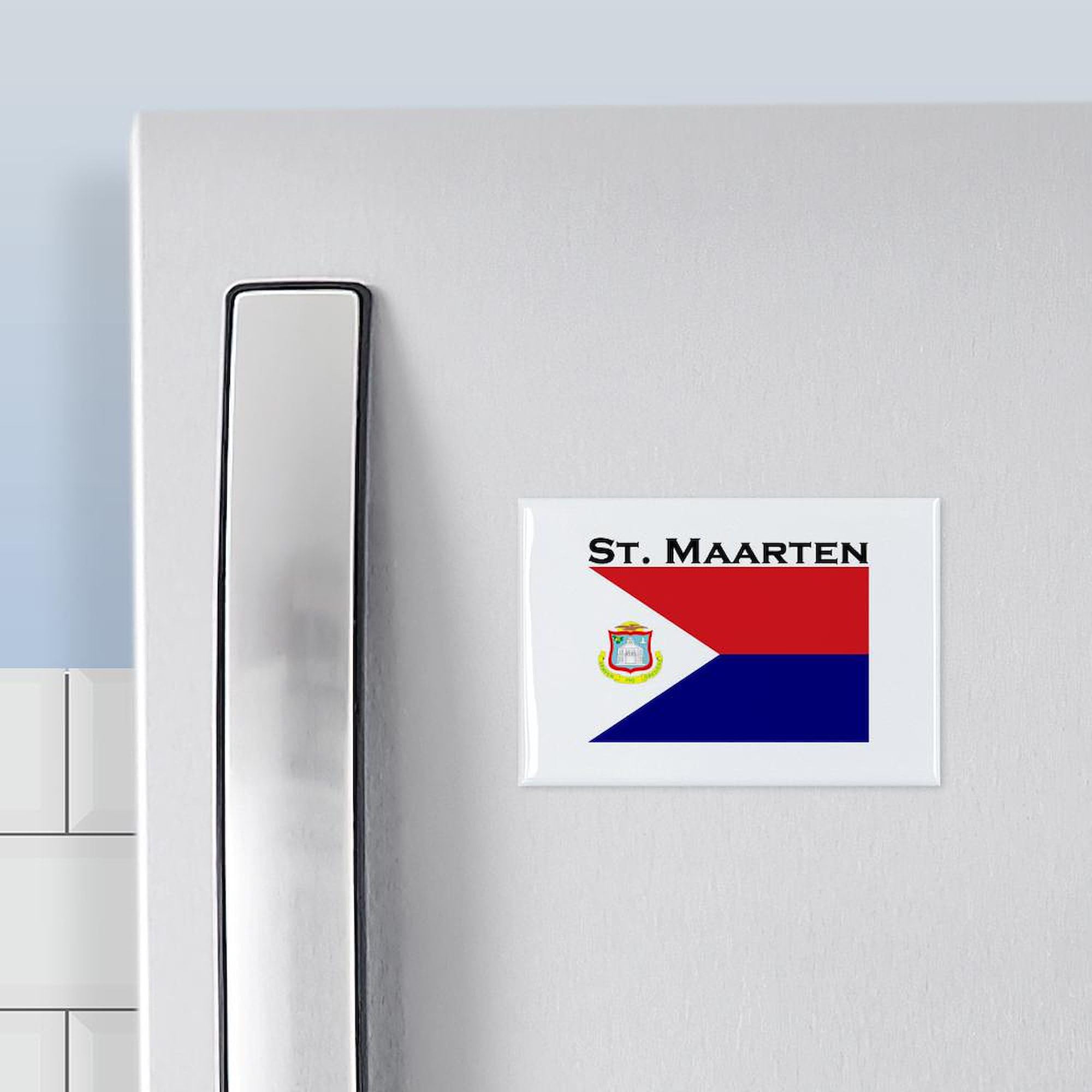 Cafepress St. Maarten Flag Rectangle Magnet, 3''X2'' Refrigerator Magnet