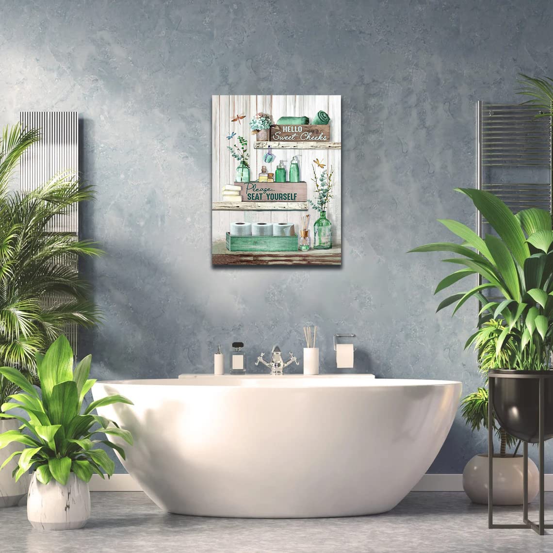 Bathroom Decor Wall Art  Bathroom Rules Wall Decor  Dragonfly Wall Art Teal Rustic Farmhouse Bathroom Canvas Prints Signs Wood Background Bathroom Pictures Artwork Framed Bath Laundry Home Decorations