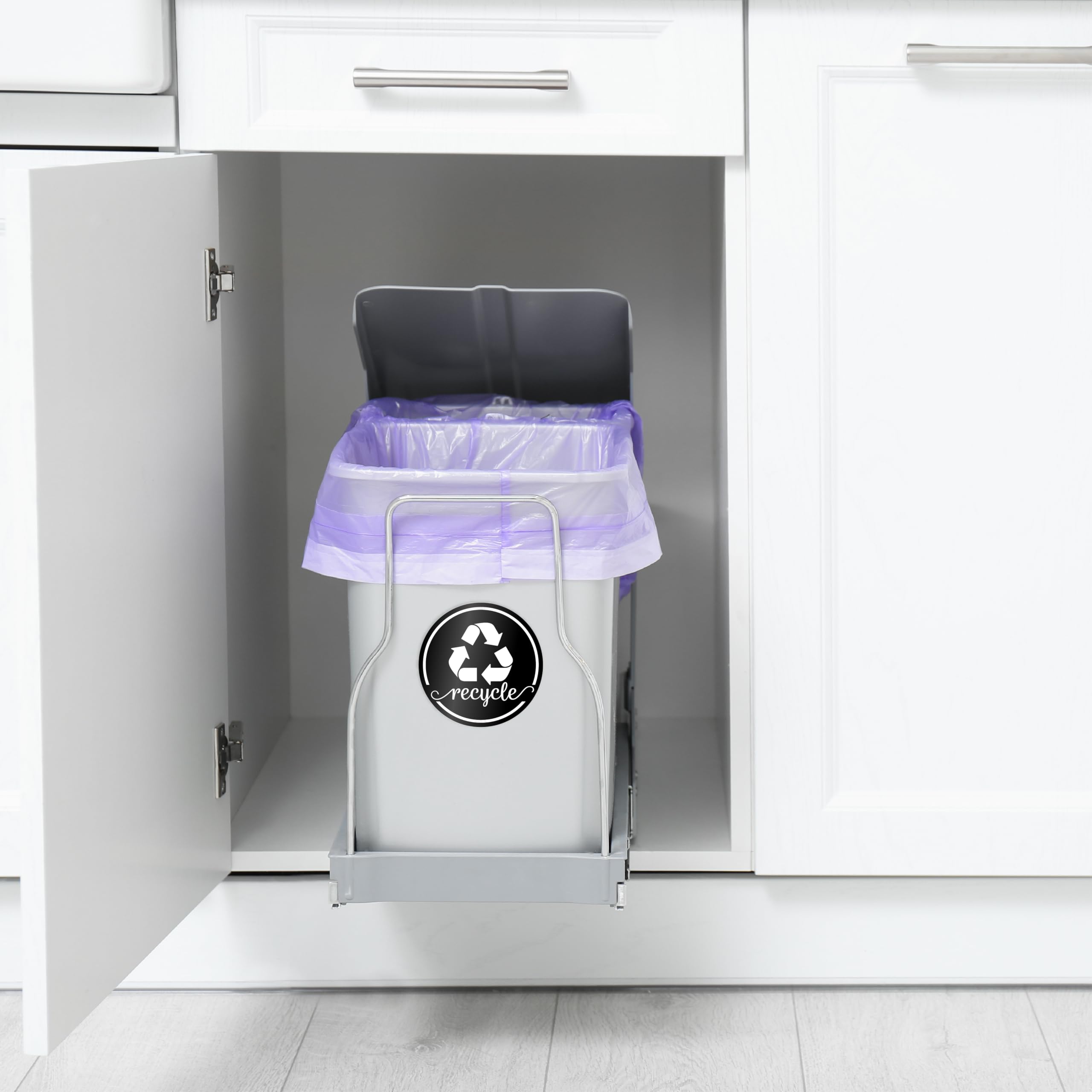 Modern Recycling Stickers For Trash Can, 3.5'' Trash And Recycle Stickers, Laminated Recycle Stickers For Trash Bins, Recycle St