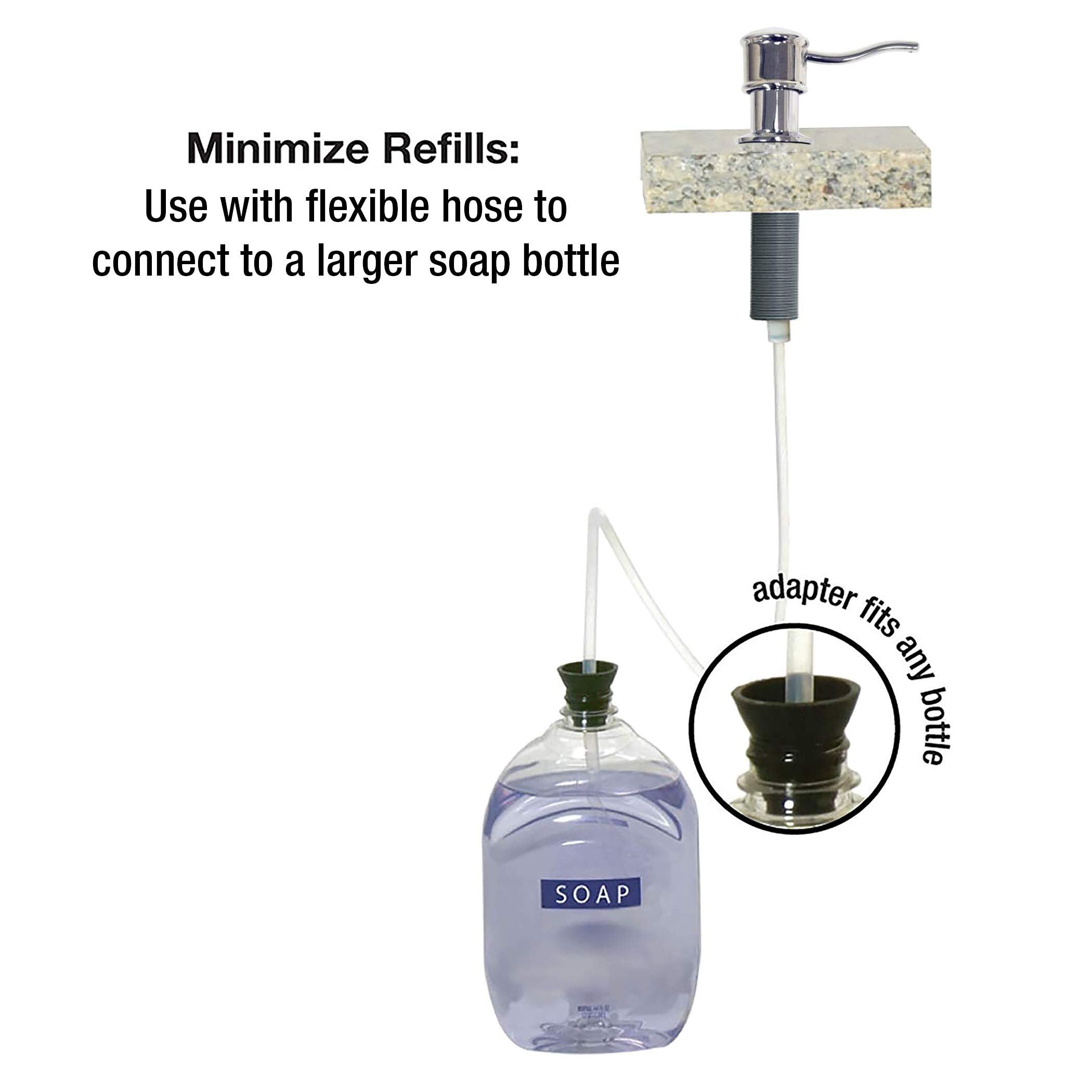 Danco Soap Dispenser With Curved Nozzle, 1 Pack, Brushed Nickel (10040)