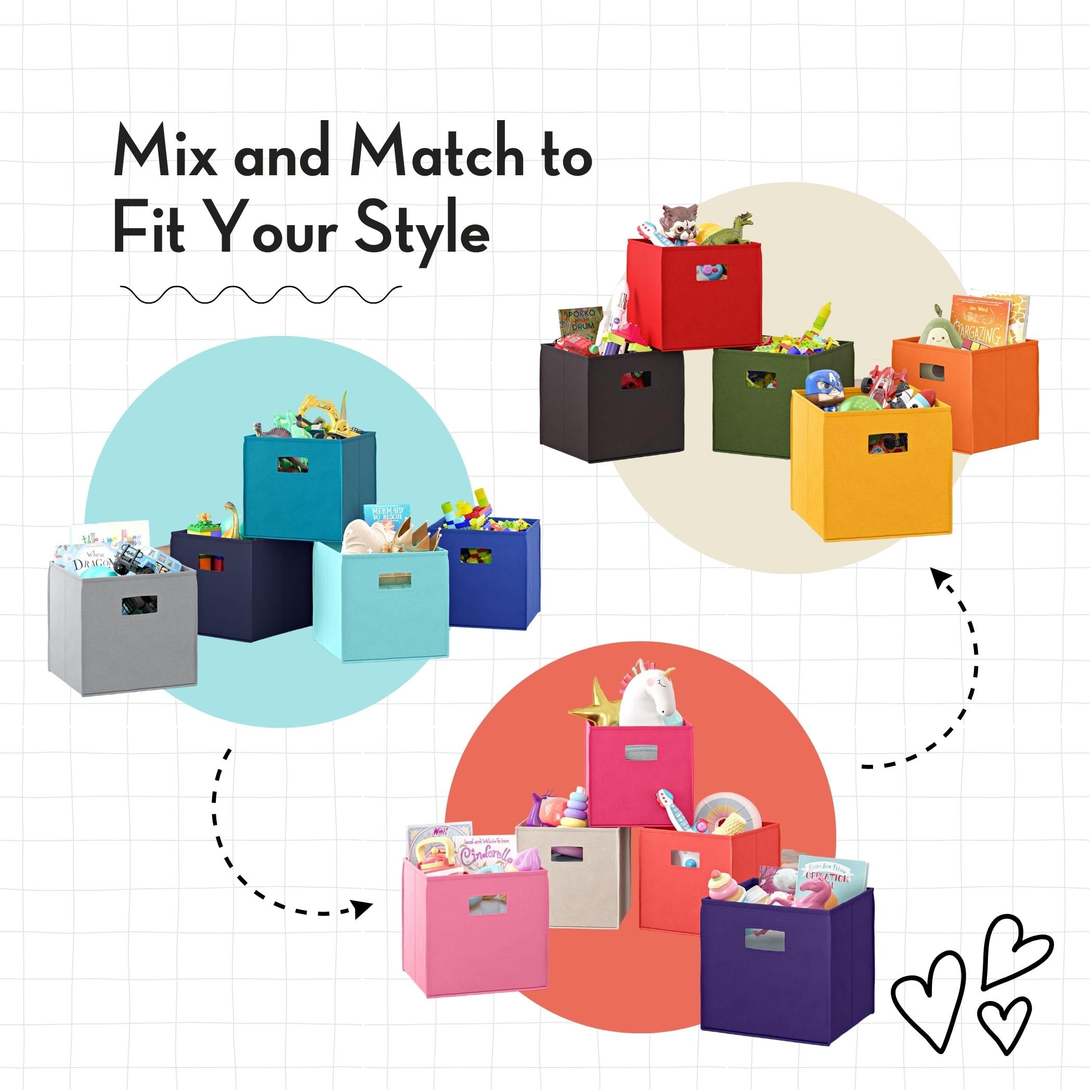 Riverridge 02-057 Folding Bin, Navy, 2 Piece