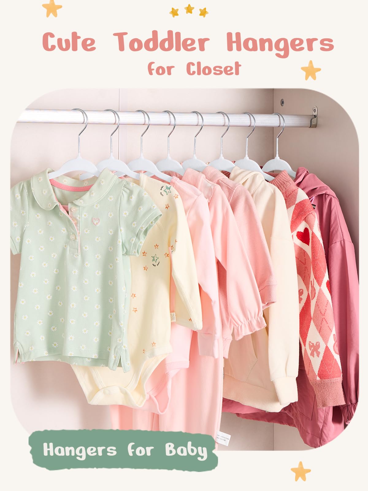 House Day Velvet Baby Hangers 50 Pack, Premium Children'S Hangers For Baby, Infant & Toddler Clothes, Durable Non Slip Baby Felt