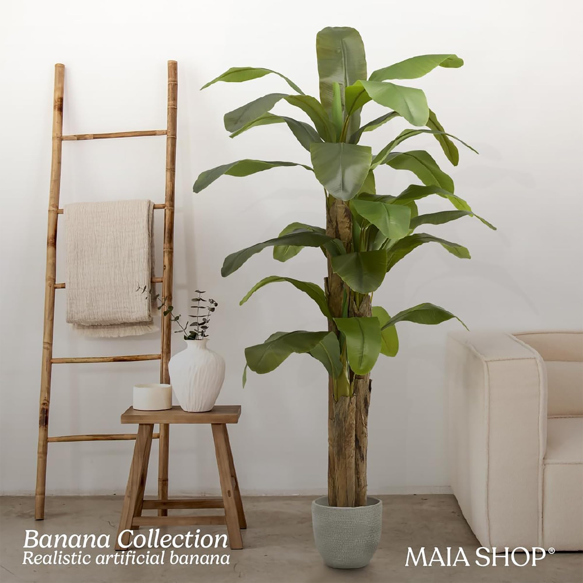 Artificial Banana Tree  Made with The Best Materials  Ideal for Home Decoration  Artificial Plant 7 feet Tall - 83 inches