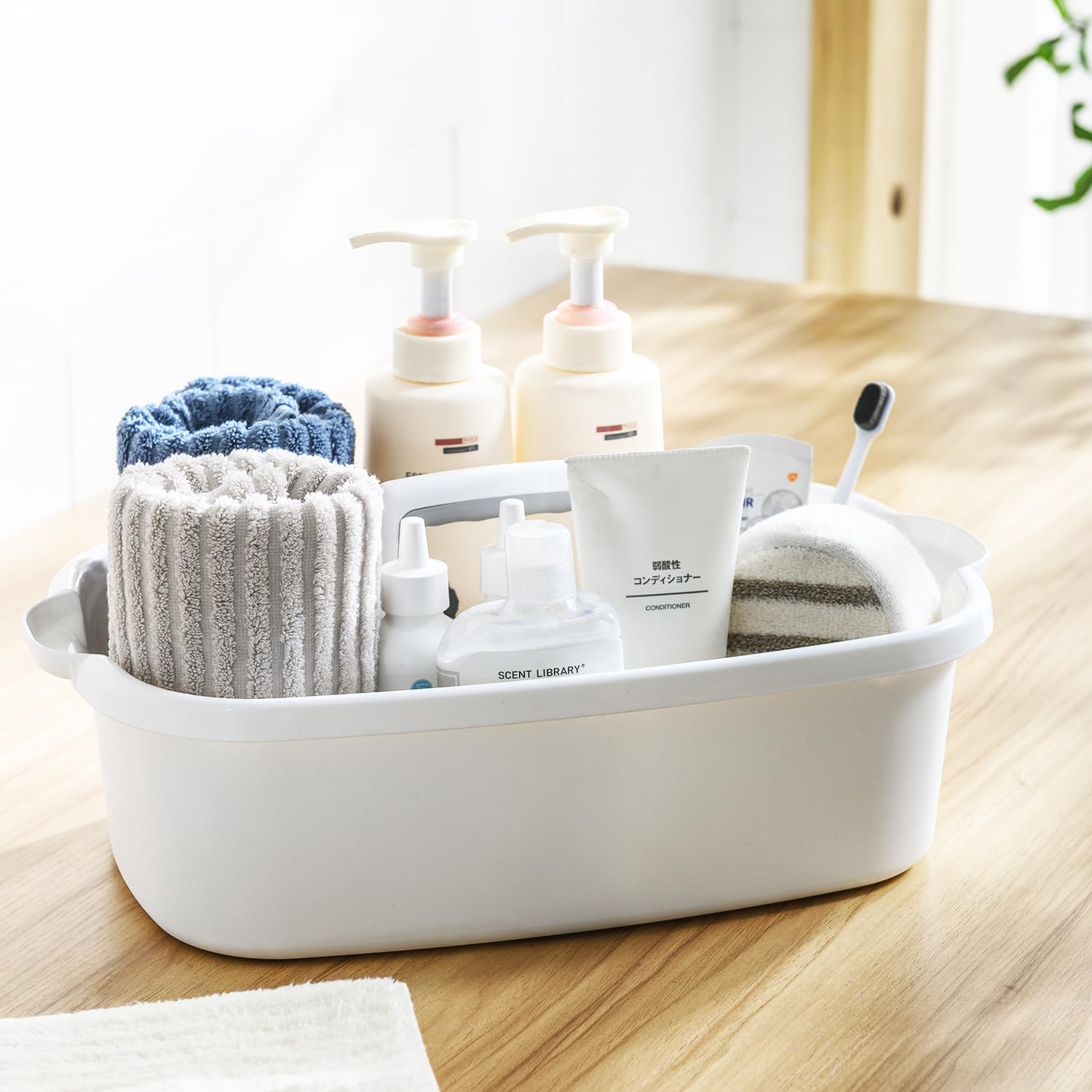 Alink Plastic Cleaning Storage Caddy With Handle, Large Shower Caddy Basket Organizer For Dorm, Bathroom, Tool, Garden, Kitchen,