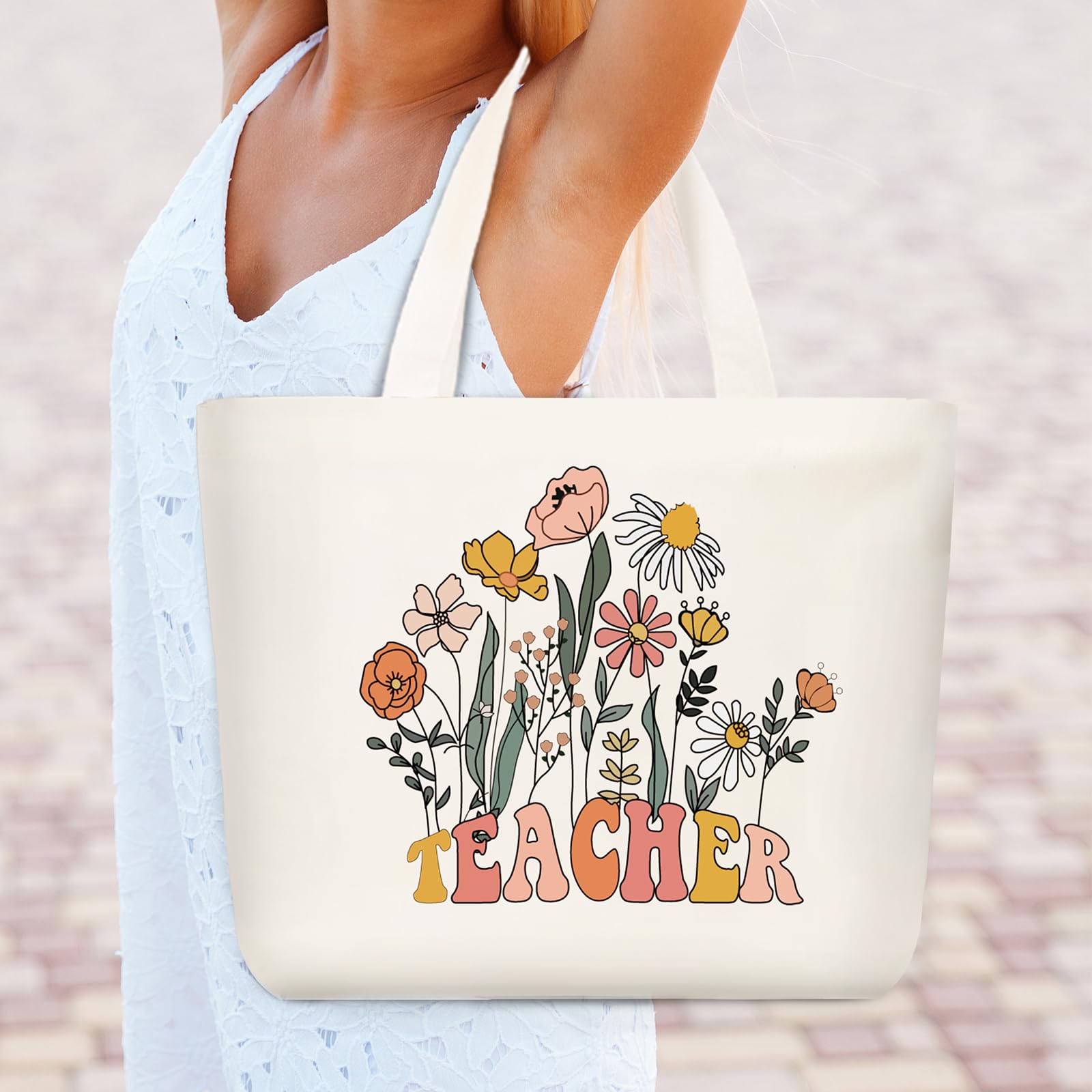DHQH Teacher Appreciation Gift Set: 20oz Insulated Tumbler & Canvas Tote Bag Box for Women Educators -Birthday, Thank You, Holid