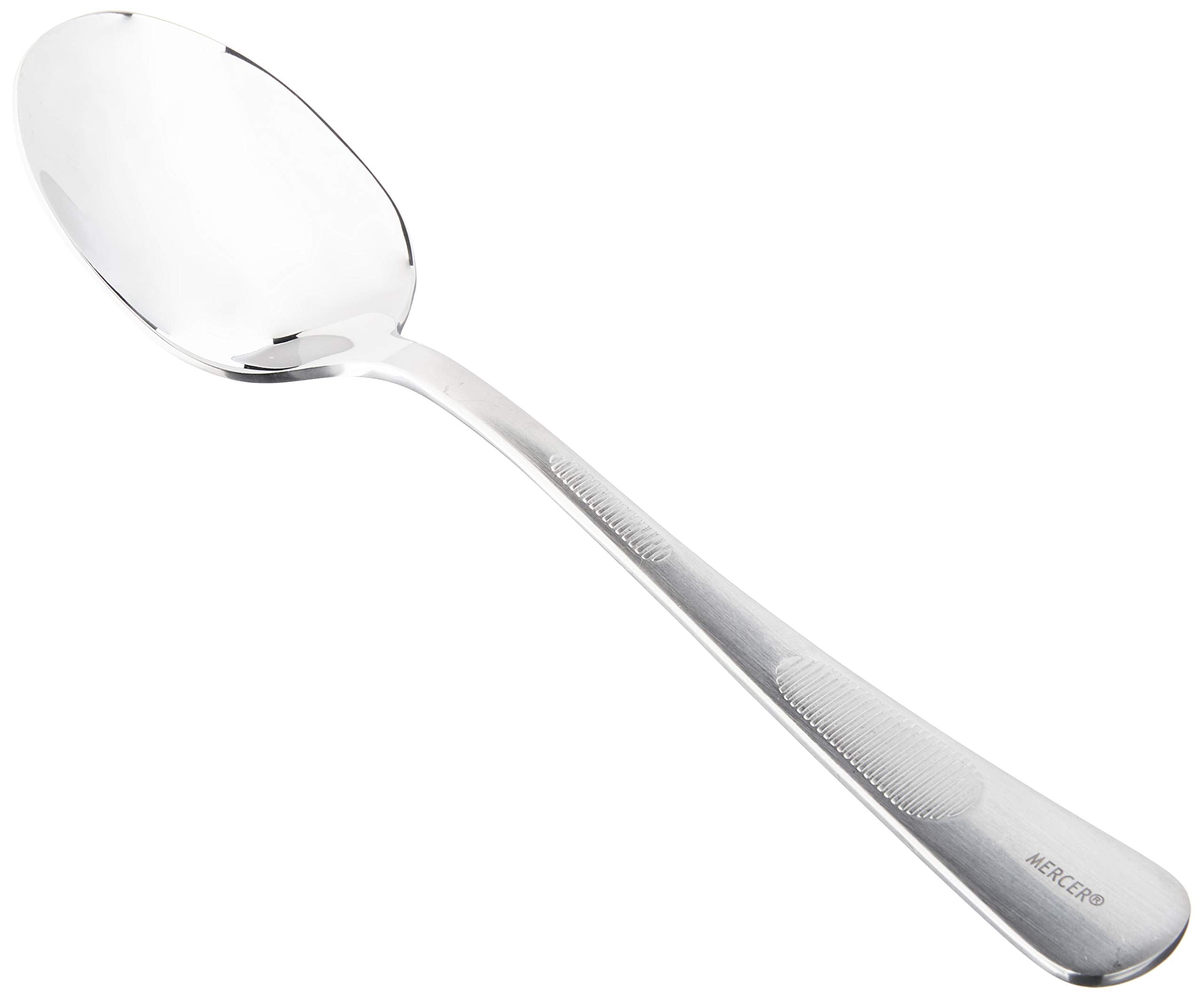 Mercer Culinary 18-8 Stainless Steel Plating Solid Spoon, 7-7/8 Inch,Silver
