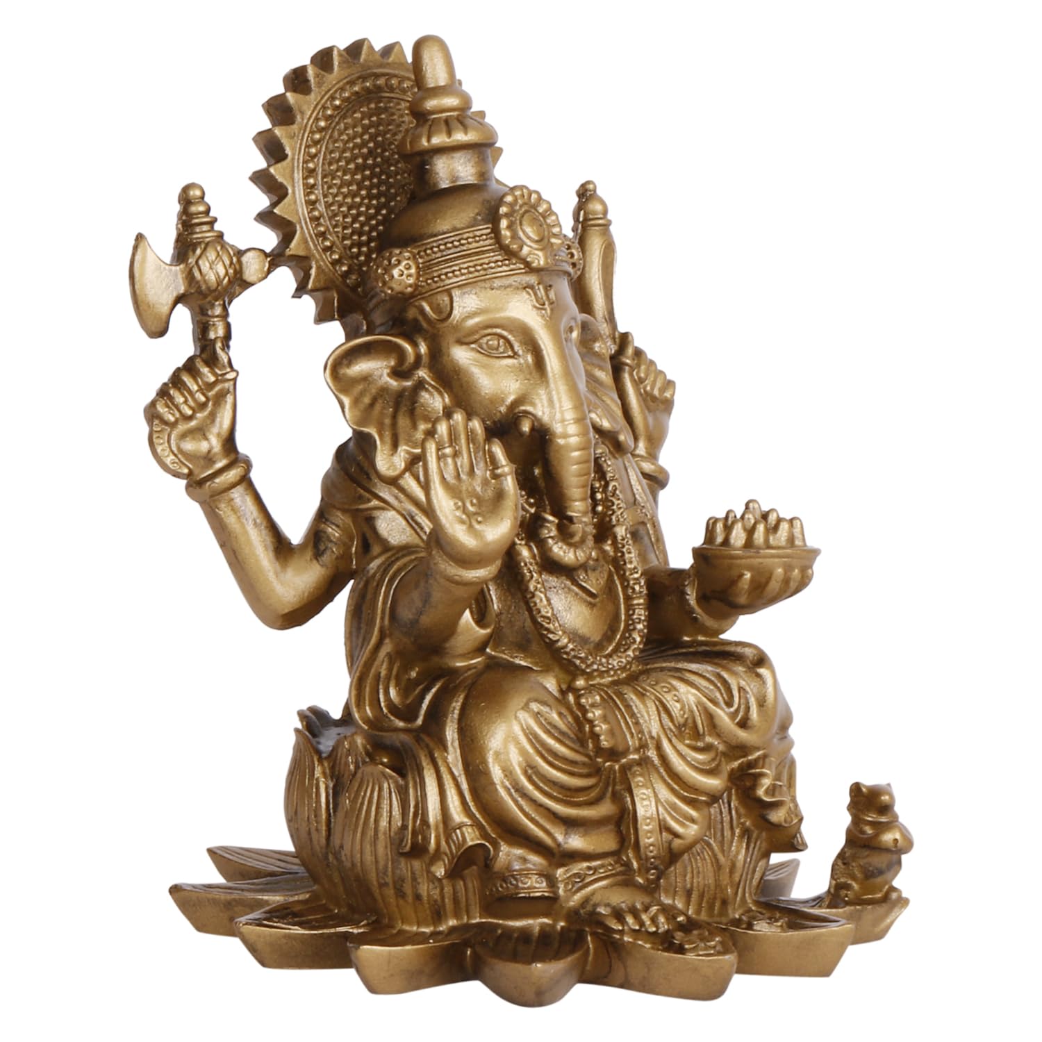 Artvarko Resin Ganesha Ganesh Bhagwan Small Idol Ganpati Murti Statue For Car Dashboard Home Office Entrance Decor Diwali Gift (