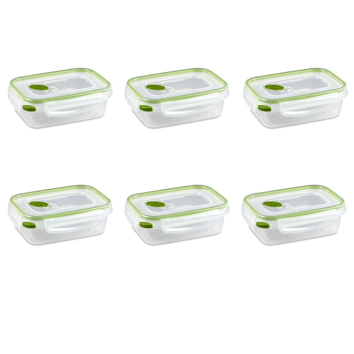 Sterilite Ultra-Seal 3.1 Cup Rectangle, Airtight Food Storage Container, Latching Lid, Microwave And Dishwasher Safe, Clear With