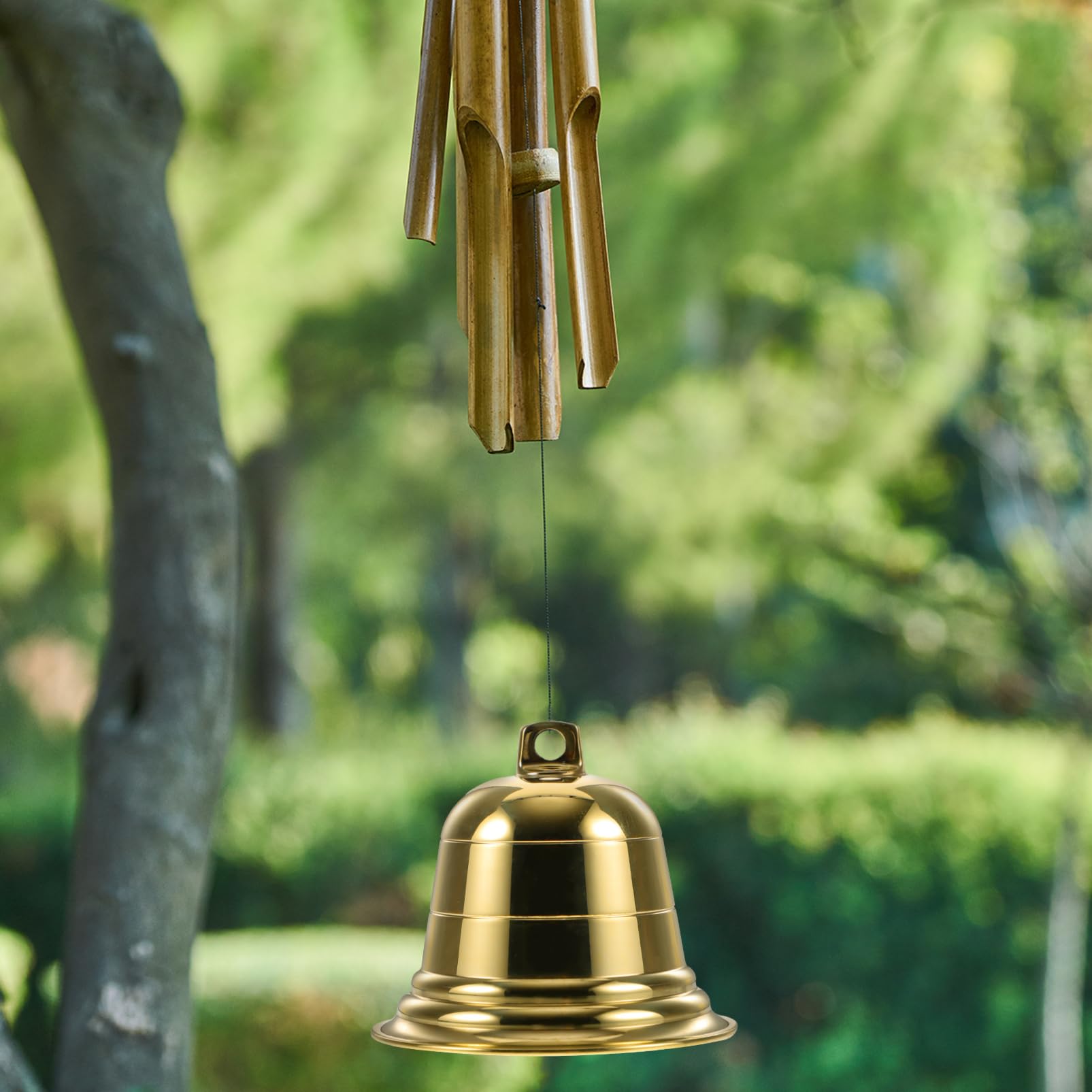 ULTECHNOVO Cast Copper Dinner Bells, Outdoor Hanging Bell for Outdoor and Indoor Decoration Wall Mounted Outside Bell Ornament f