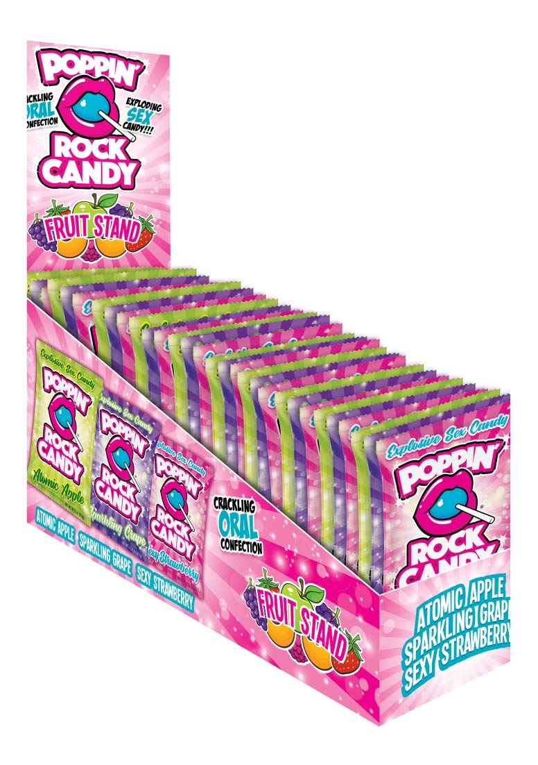 ROCK CANDY Pop Rock Candy Fruit Stand 36Pc Display