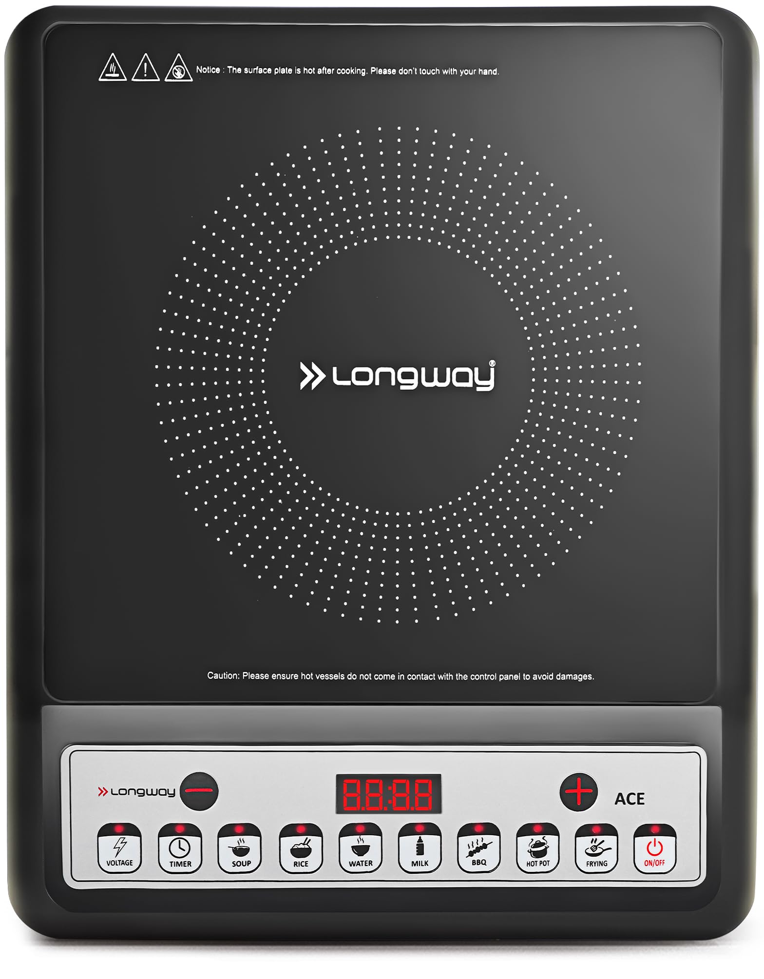 Longway Ace Ic 2000 W Induction Cooktop (Black, Push Button)