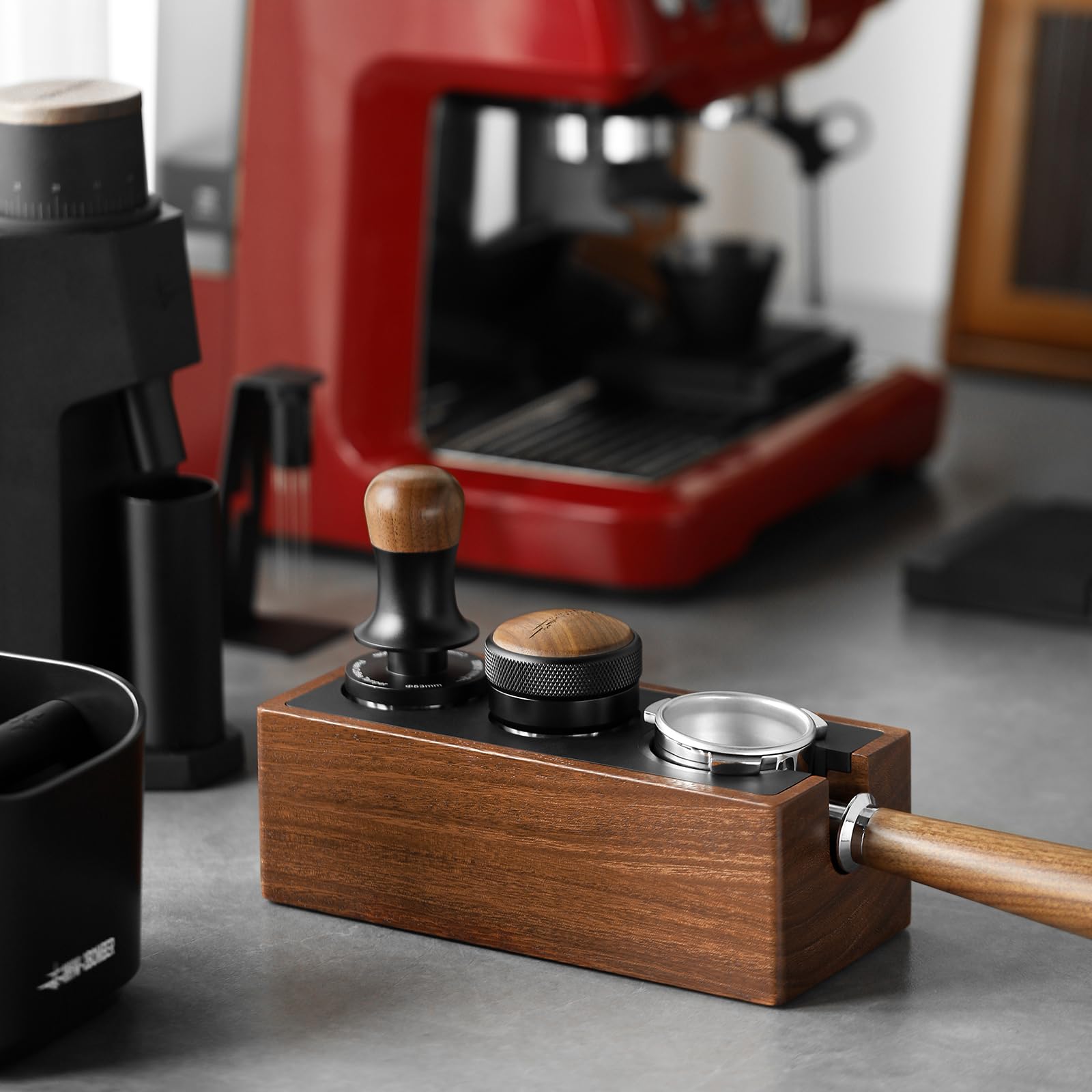 Mhw-3Bomber 53Mm Espresso Coffee Tamper With Three Spring Loaded Calibrated Espresso Tamper 30Lbs Espresso Hand Tamper With Soun