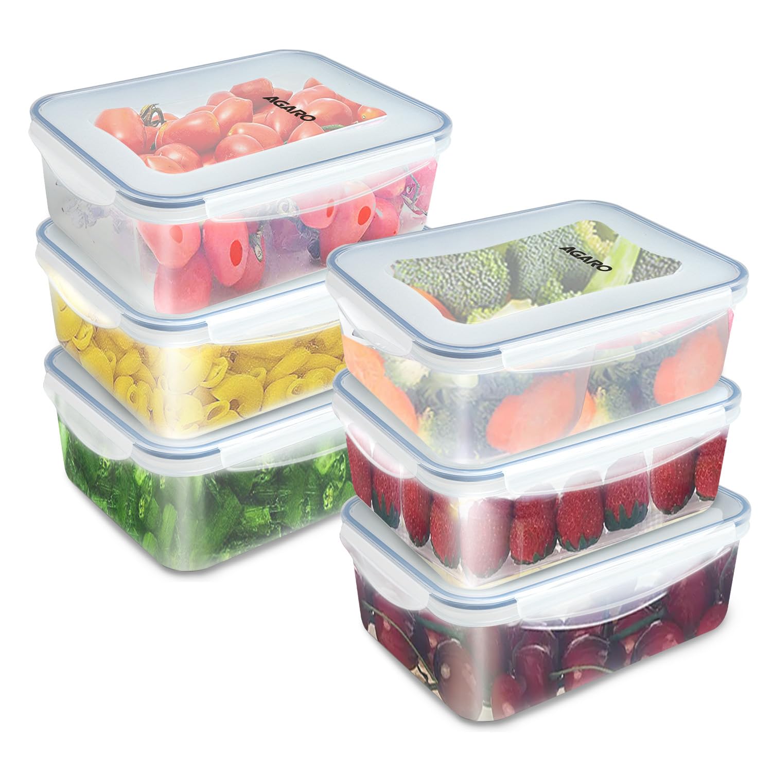 AGARO Airtight Container, Food Storage Container With Lid, Multipurpose Kitchen Container, Rectangular Plastic Body, BPA Free, L