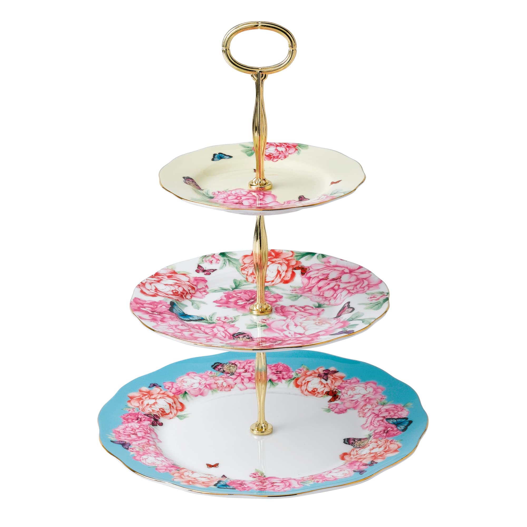 Devotion Gratitude And Joy 3-Tier Cake Stand, 10.5 X 10.5 X 14.0'', Multicolor
