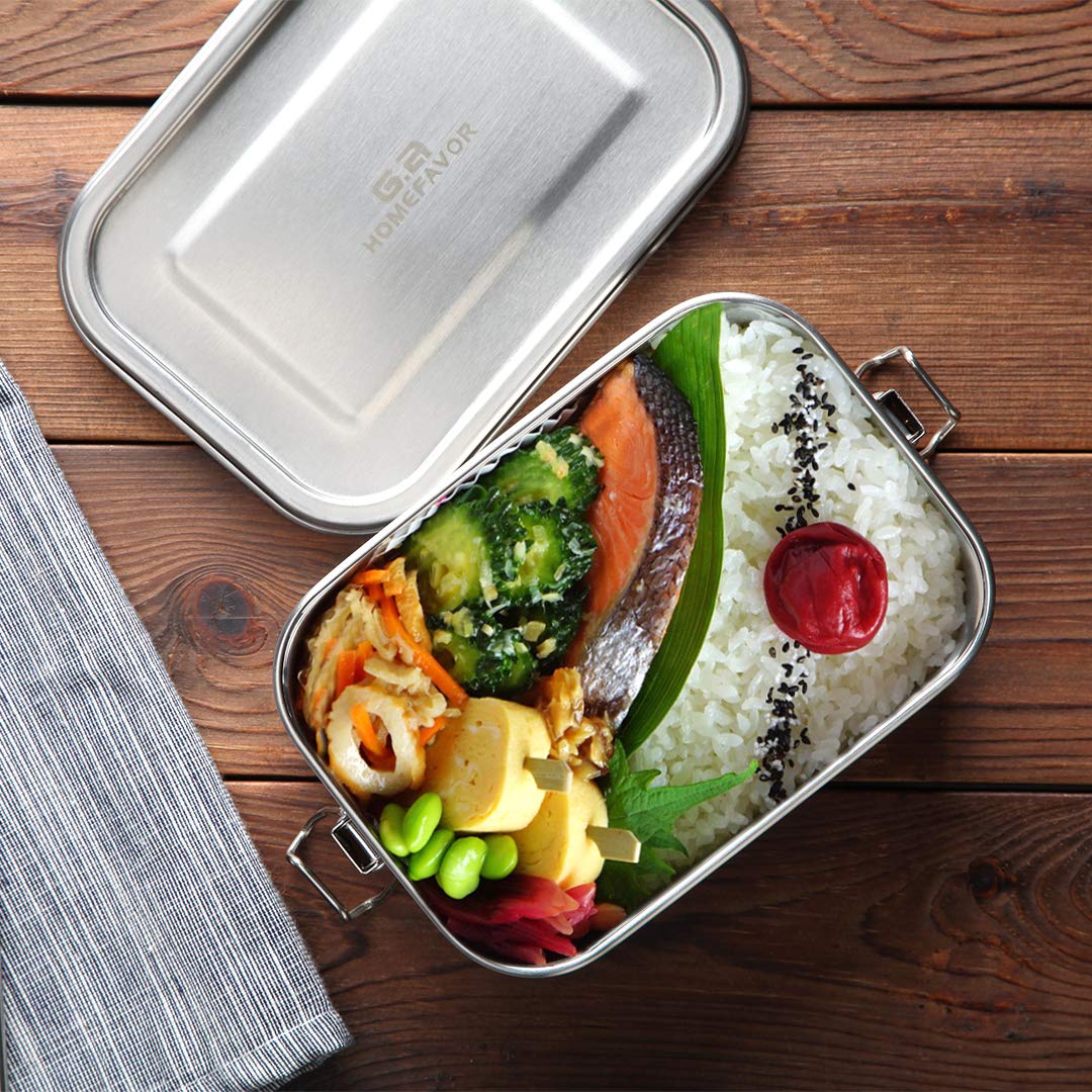 G.a HOMEFAVOR Bento Lunch Box  Stainless Steel Lunch Containers Leakproof  Metal Lunch Containers for Adults  800ML  Dishwasher Safe  BPA Free