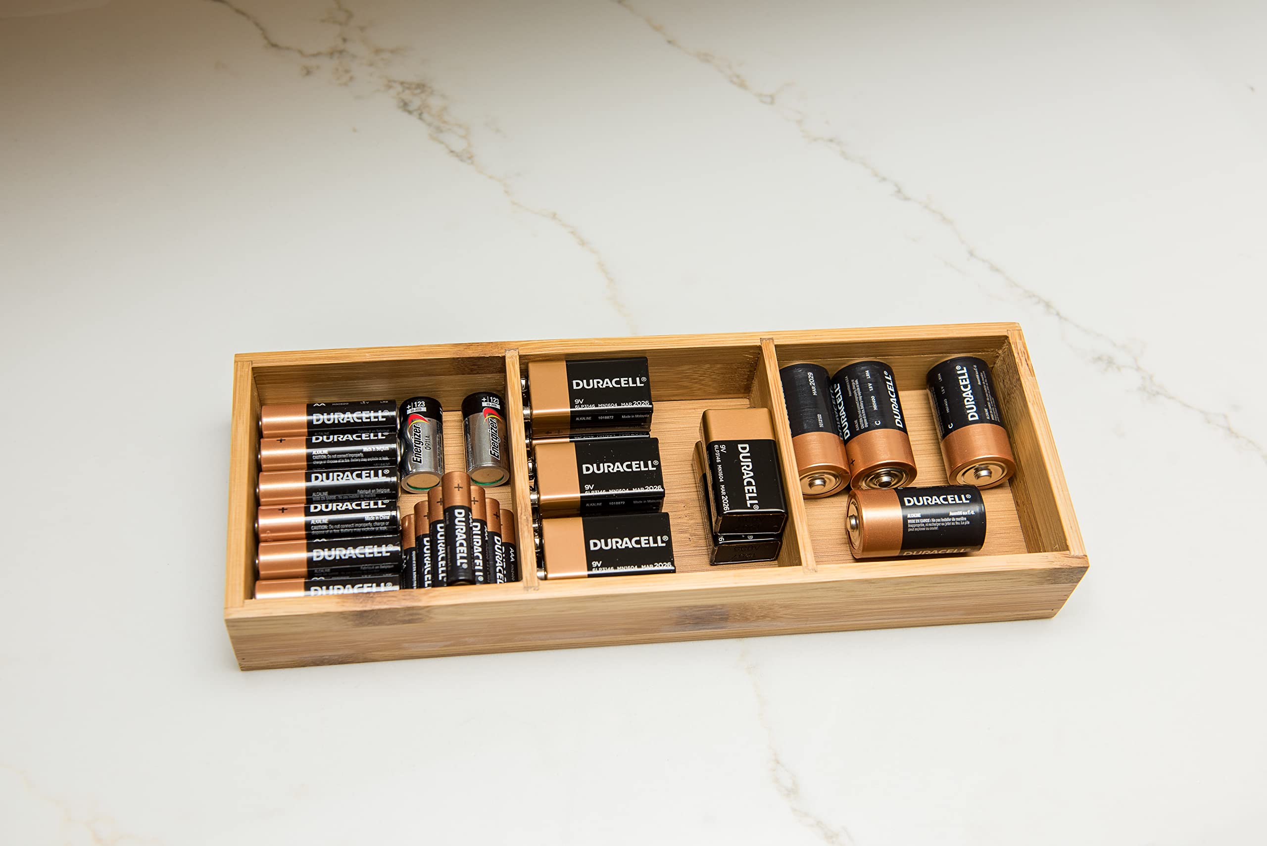 Lipper International 823 Bamboo Wood 3-Compartment Organizer Tray, 11 5/8'' X 4 1/8'' X 1 3/4''