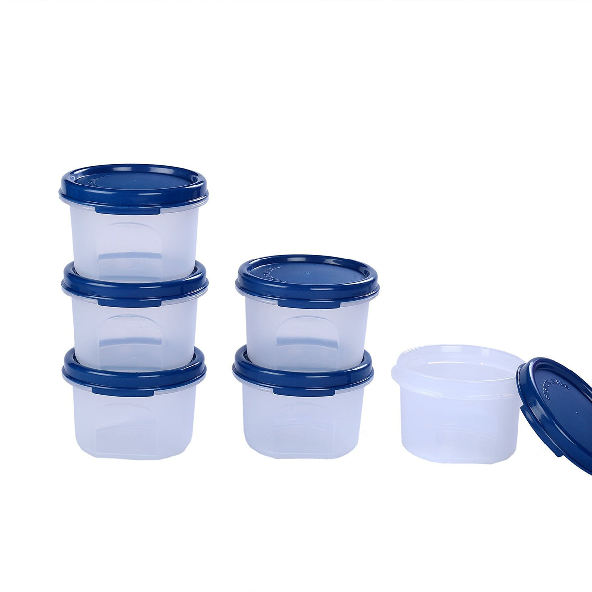 Signoraware Round Modular Plastic Container Set, 200Ml, Set Of 6, Mod ...