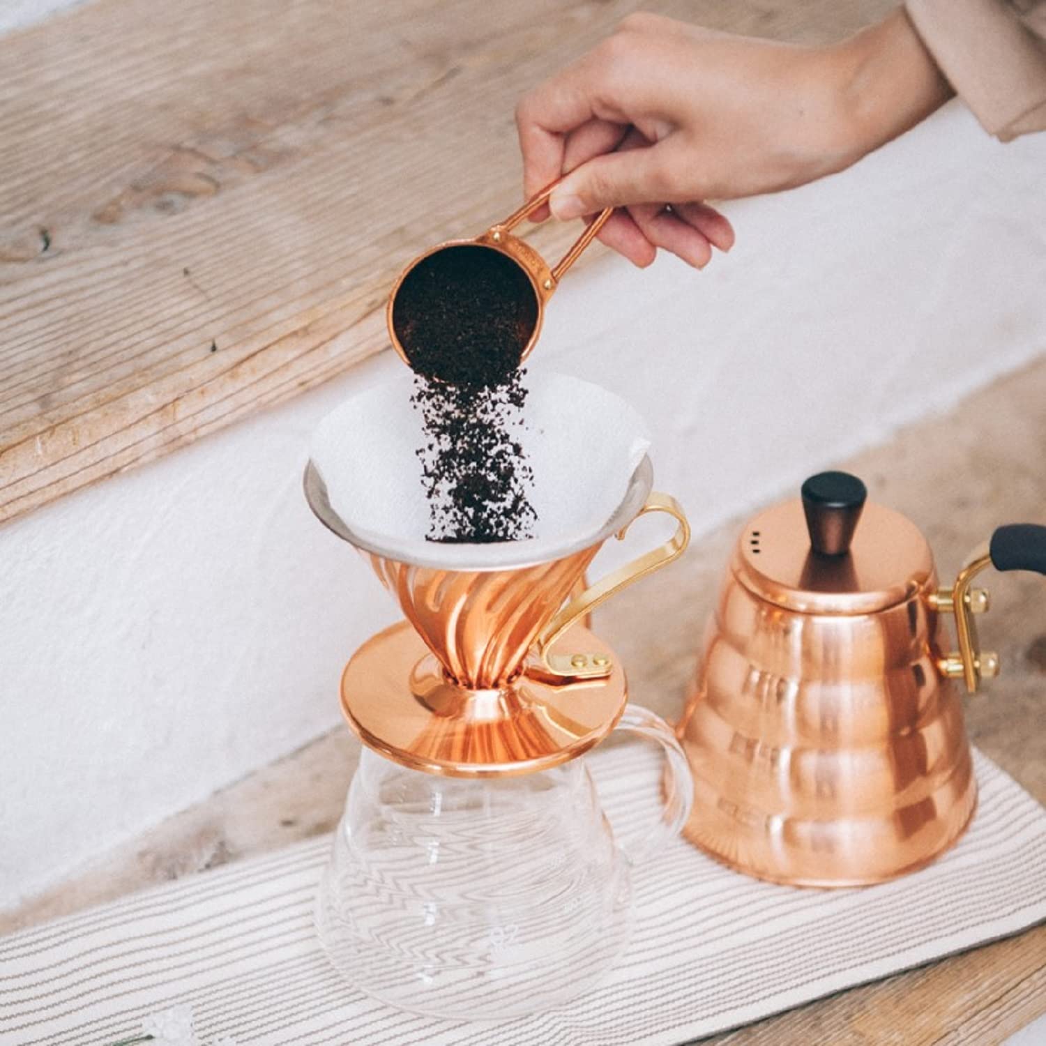 HARIO VDPR-02-CP V60 Copper Dripper for 1-4 Cups  Coffee  Hand Drip  Made in Japan