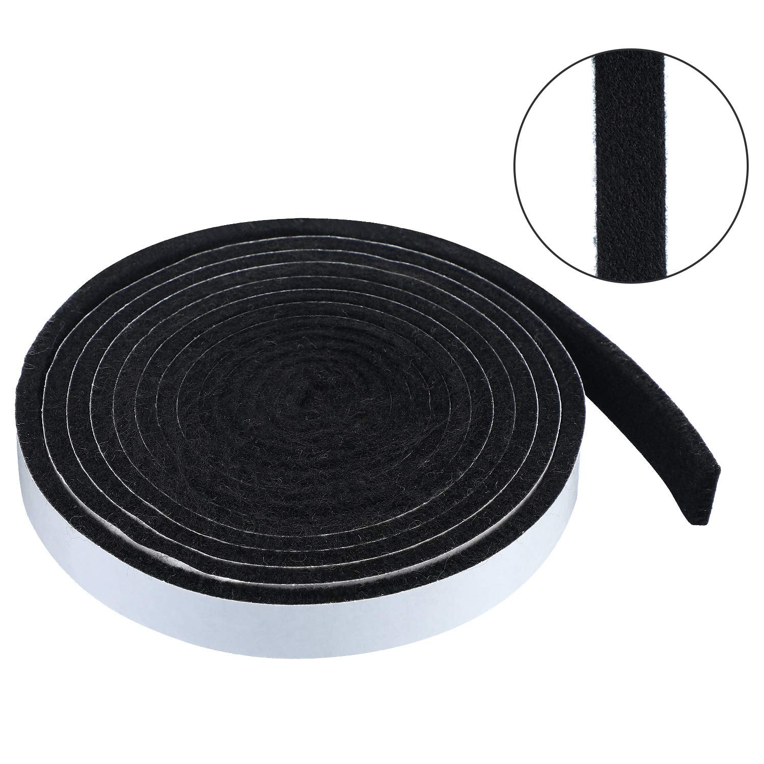 BBQ Gasket Black Grill Tape High Temp Grill Seal Self Stick Gasket  7.5 Ft Length 1/8 Inch Thickness (2  0.5 Inch Wide)