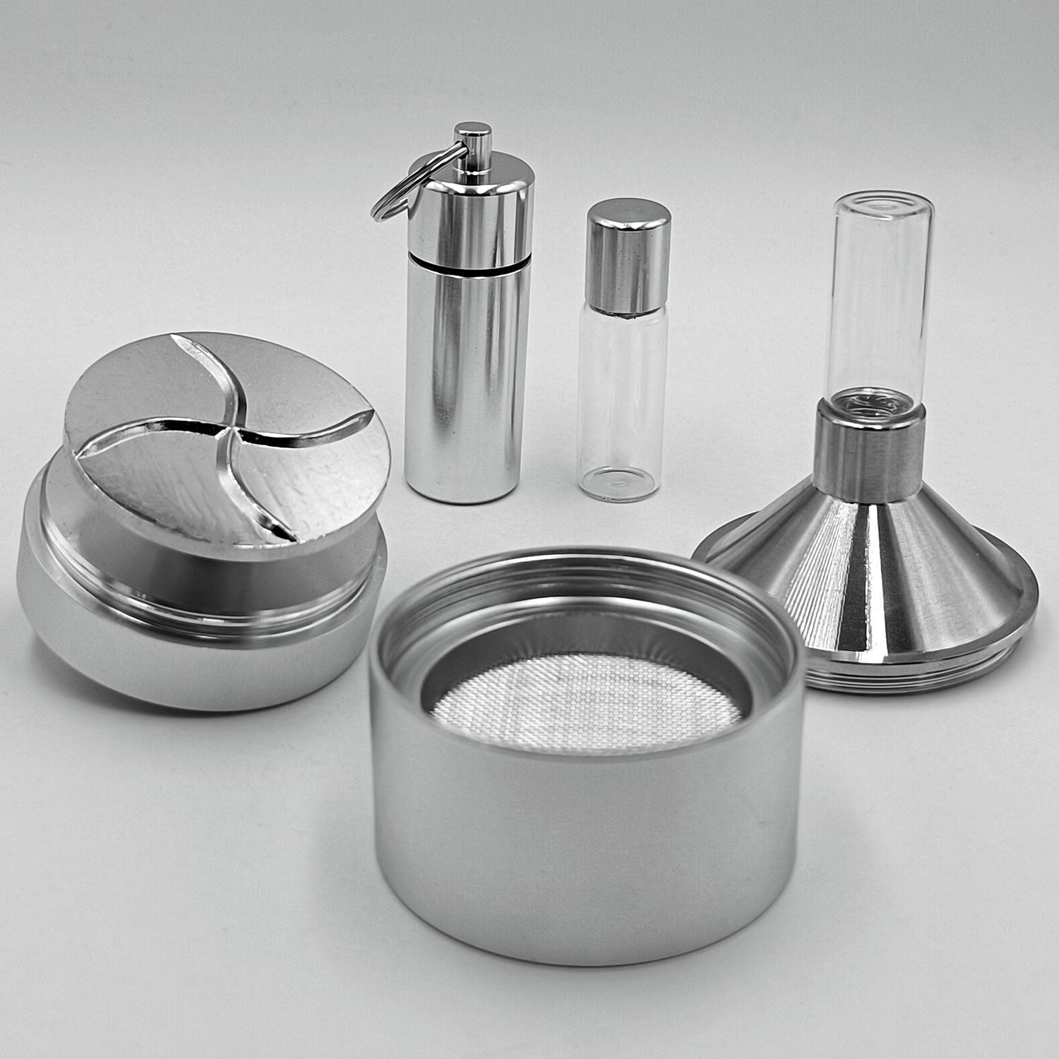 Kitchen Spice Grindersuperfine Grindingepper Grinder Set, Silver