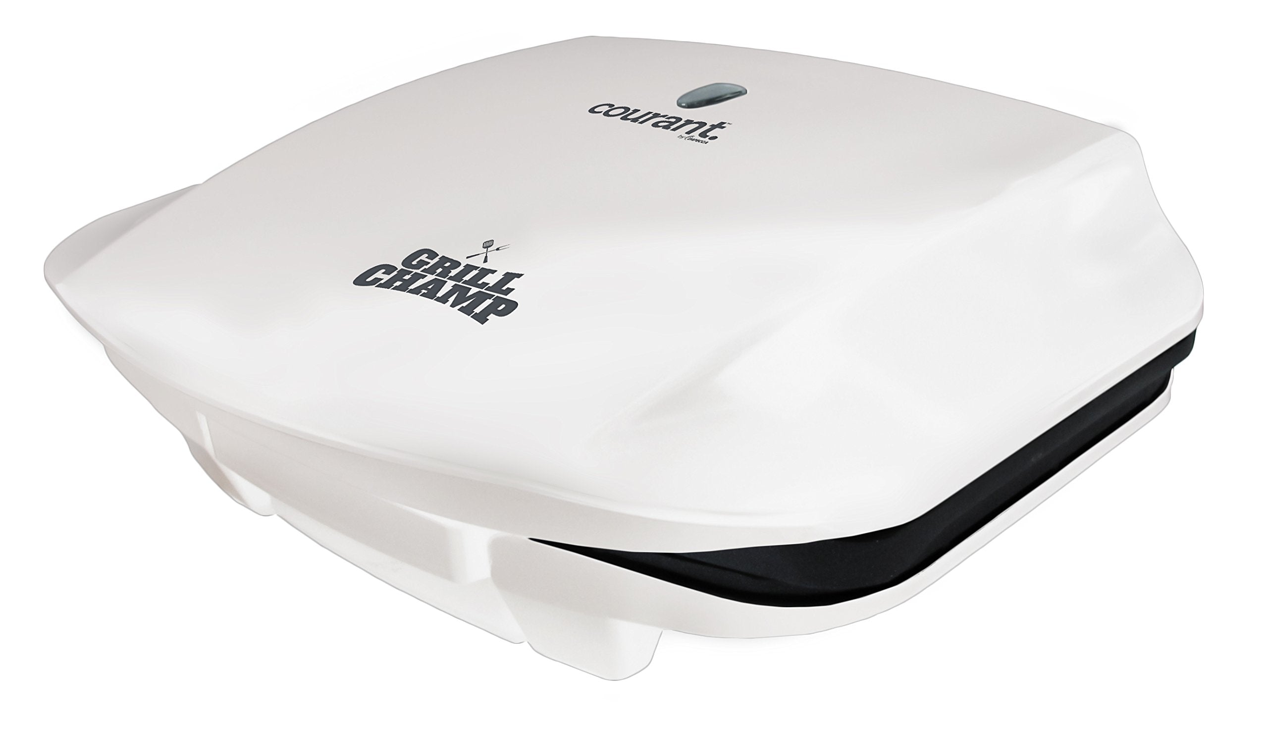 Courant Contact Grill, Panini Press Grill, 4 Servings Indoor Grill Champ, White (Ccg-5681)
