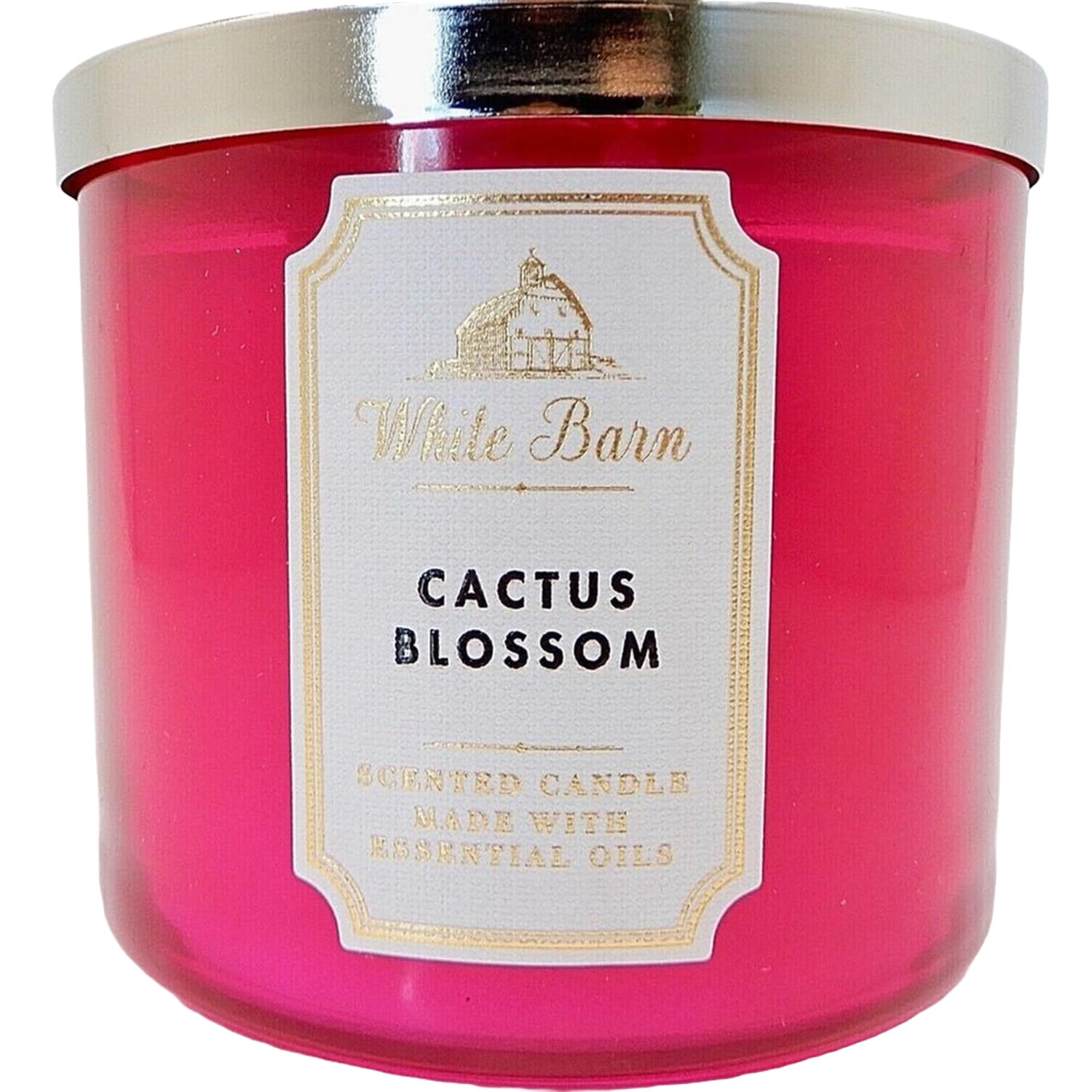 Bath & Body Works, White Barn 3-Wick Candle w/Essential Oils - 14.5 oz - New Core Scents! (Cactus Blossom)