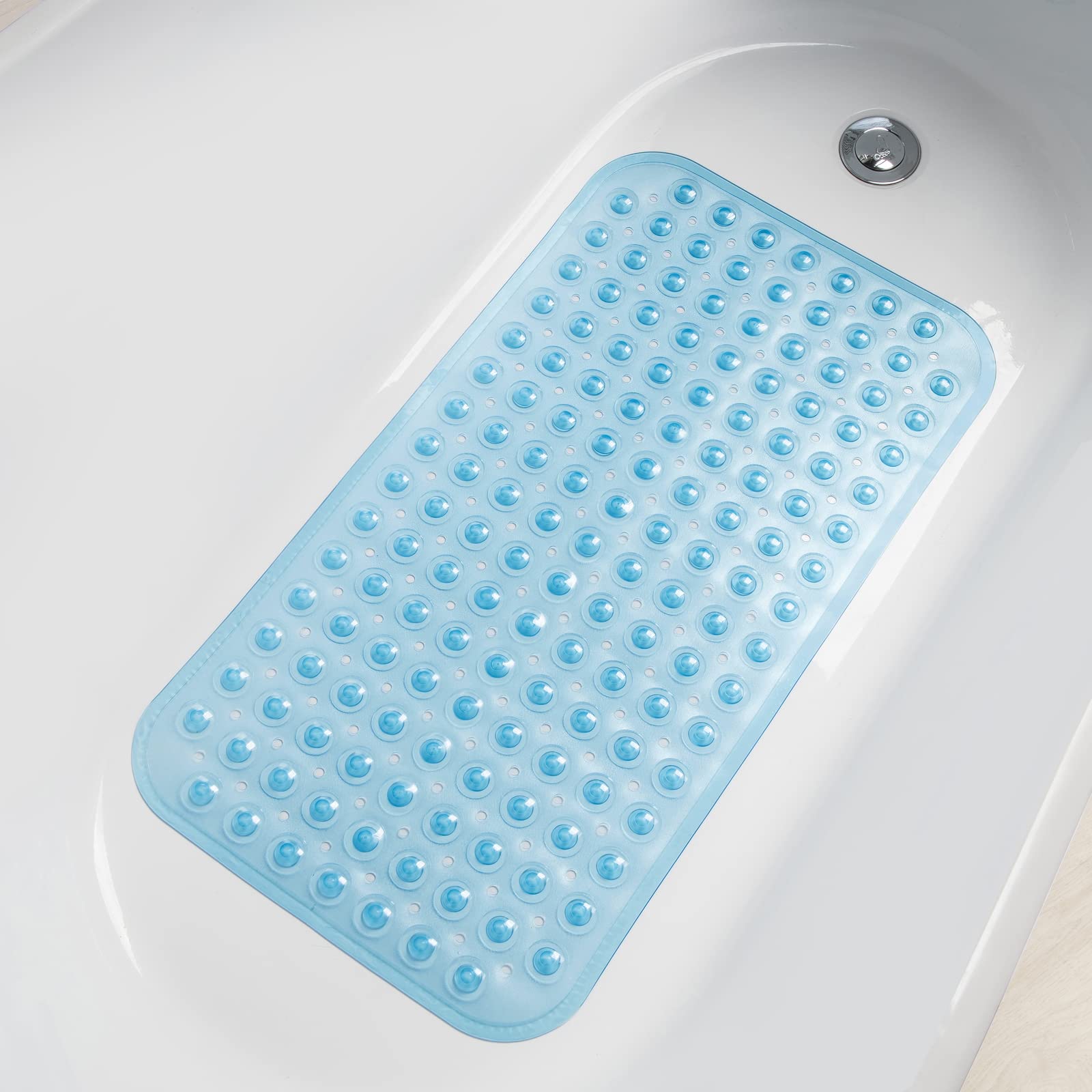 Amazerbath Bath Tub Mat, Medium Size 27.6 X 15 Inches Non-Slip Shower Mats With Suction Cups And Drain Holes, Bathtub Mats Bathr