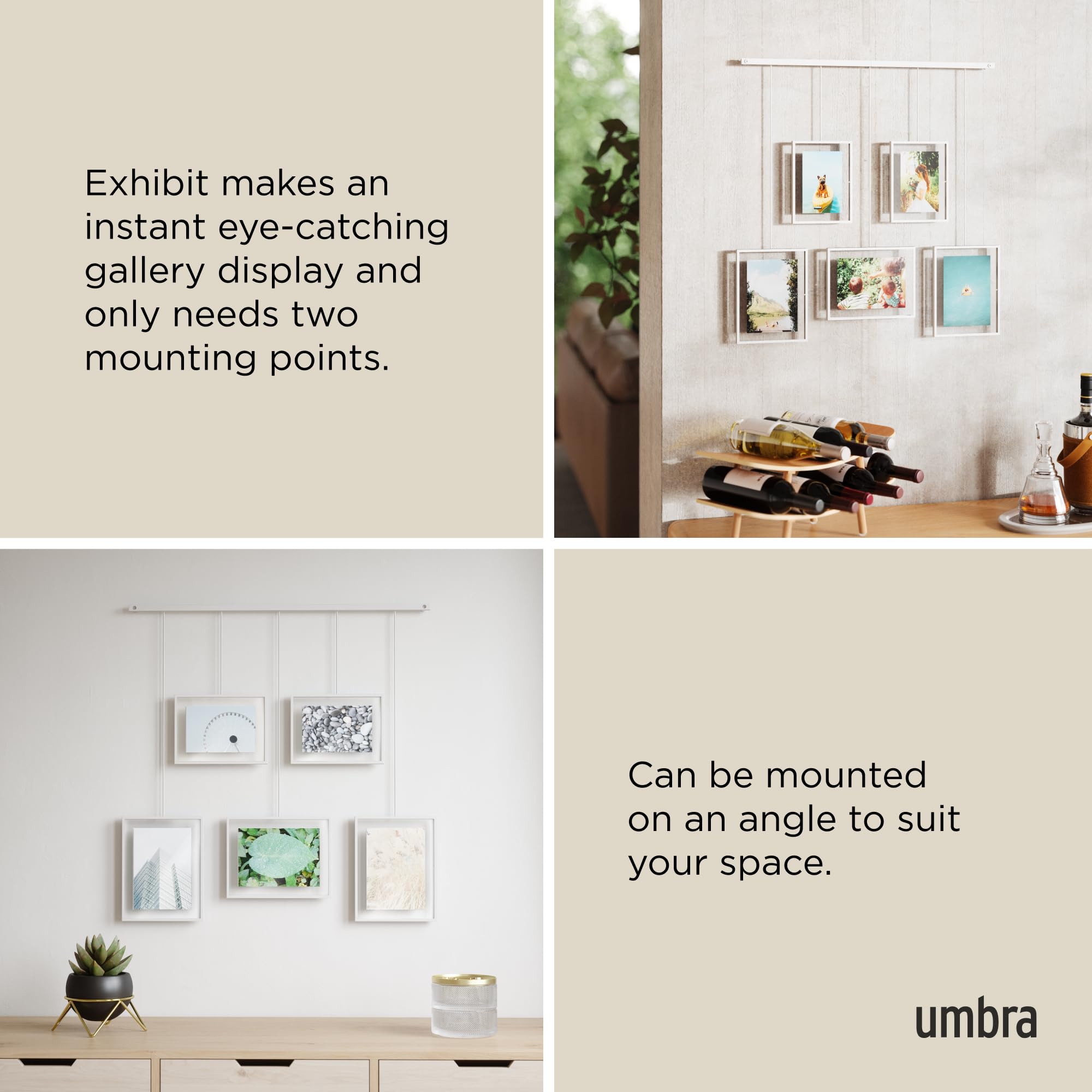 Umbra Exhibit Wall Picture Frames Set of 5