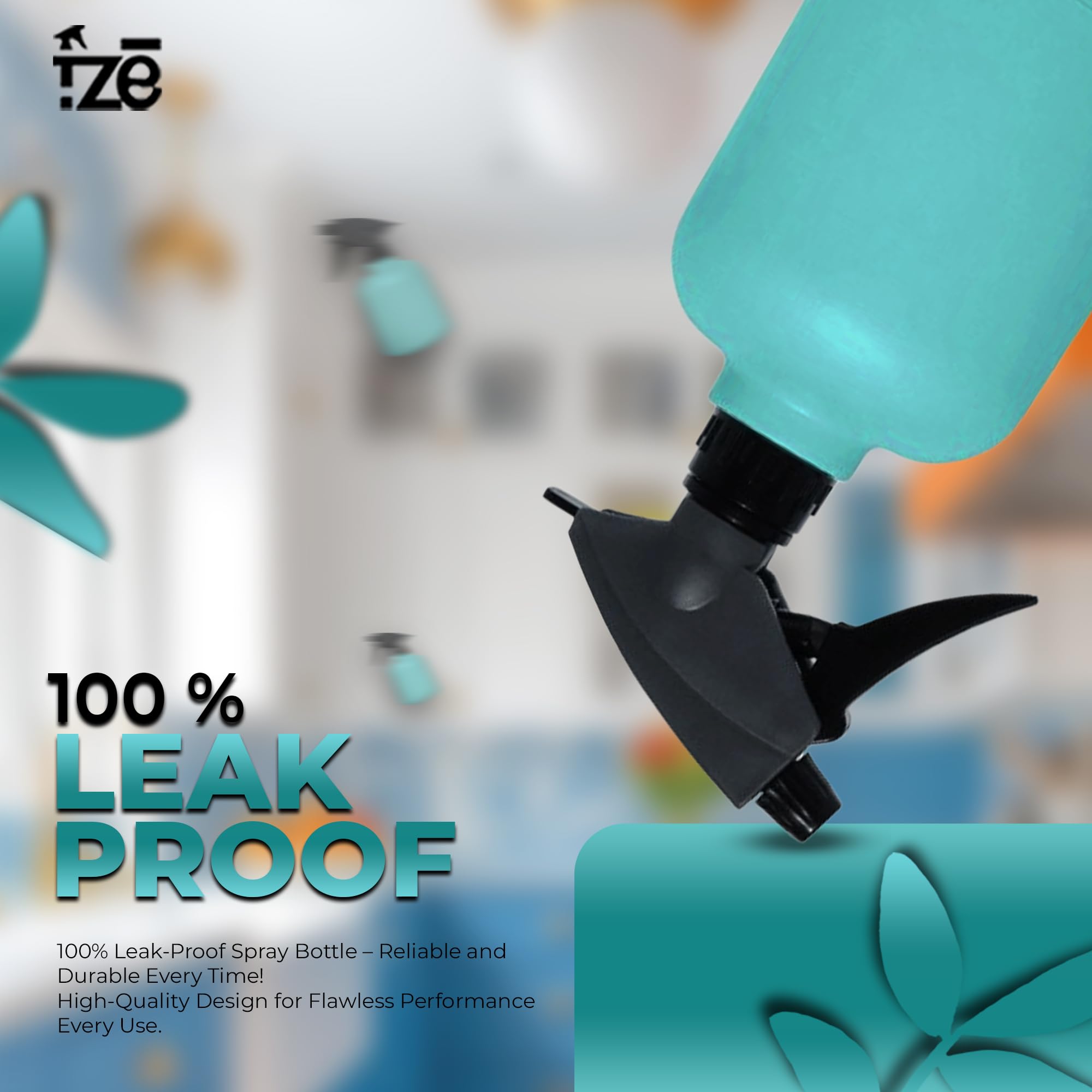 Fze Spray Bottles Pack Of 2, 20 Oz/600Ml Portable Plant Spray Bottle, Empty Spray Bottle With Ajustable Nozzle, Plant Mister Sui