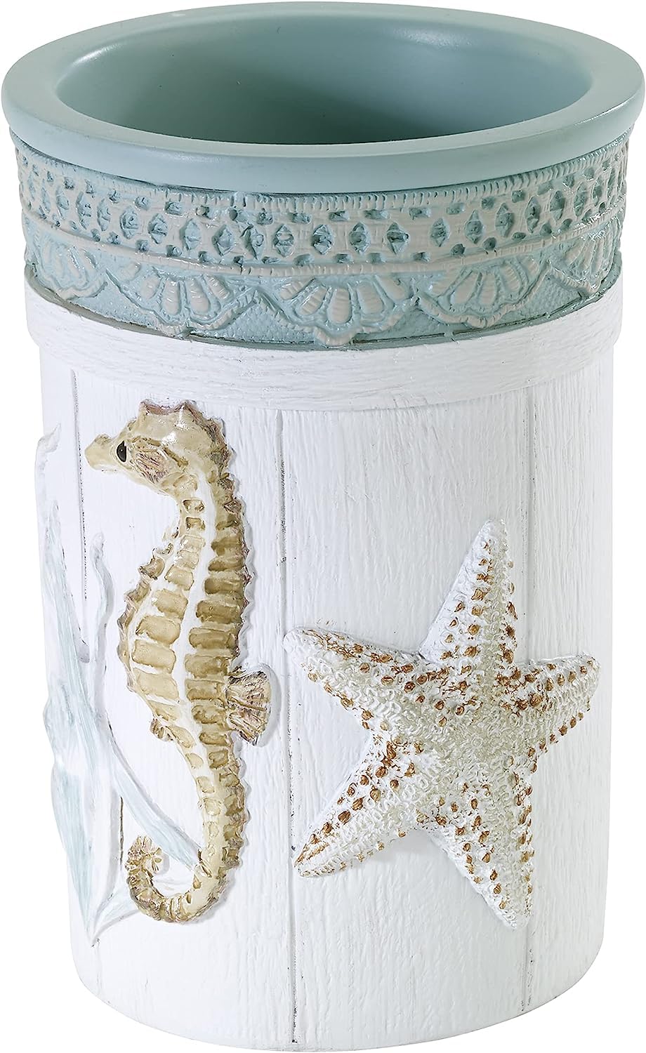 Avanti Linens - Tumbler, Countertop Organizer, Farmhouse Chic Bathroom Accessories (Farmhouse Shell Collection)