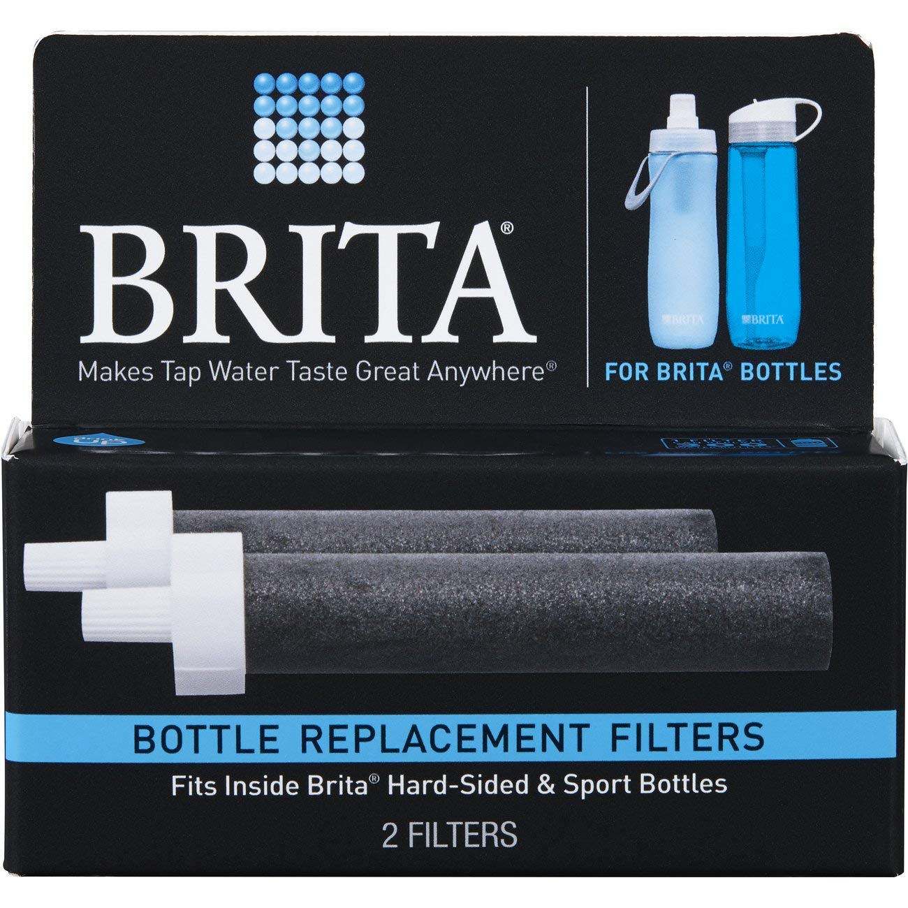 Brita Water Bottle Filter Replacements - Bpa Free - 2 Count