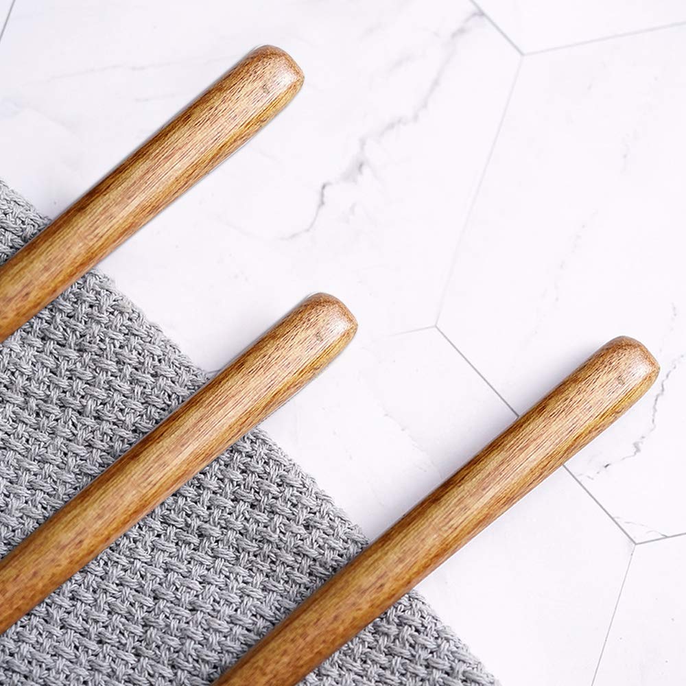 Set Of 8, Wood Soup Spoons And Forks, Dakuan Wooden Ladle Spoon And Fork Set For Party, Banquet, Buffet, Catering, Daily Life- 9