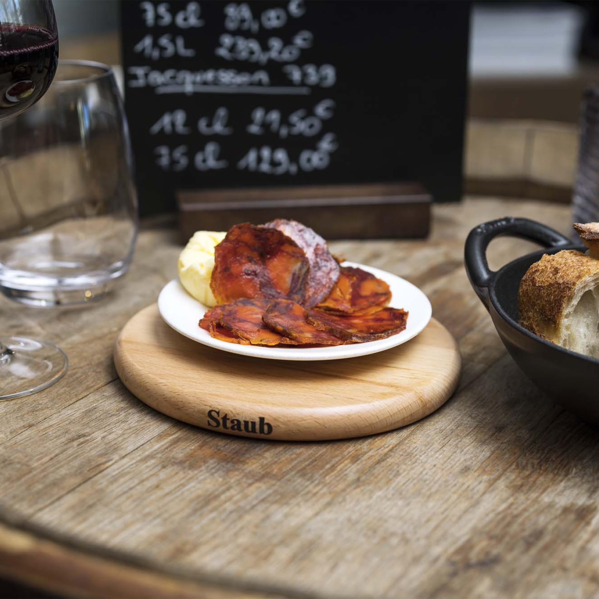 STAUB Round Magnetic Wood Trivet  6''