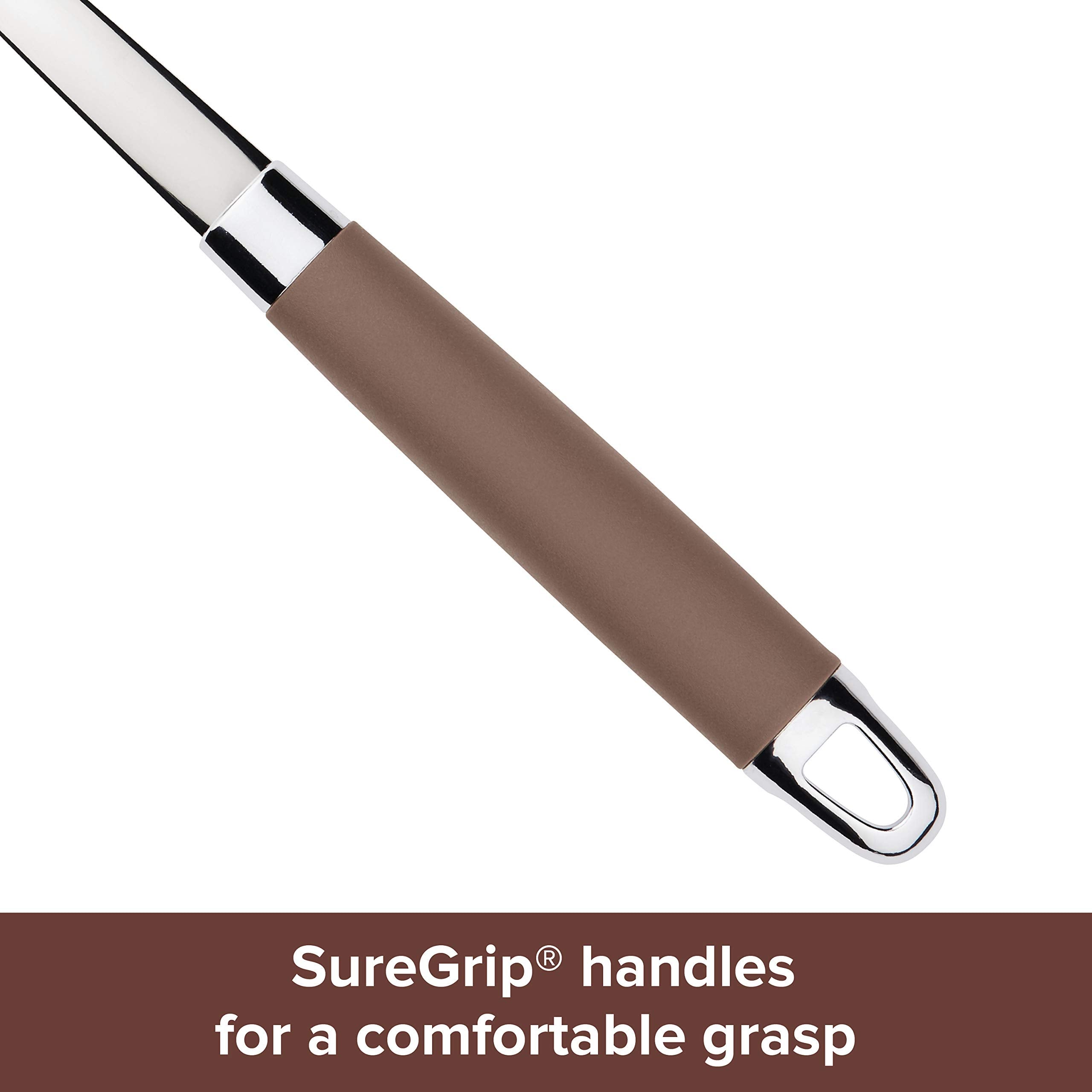 Anolon Suregrip Nonstick Silicone Spatula And Spoonula Set/Cooking Utensils, 2 Piece, Bronze