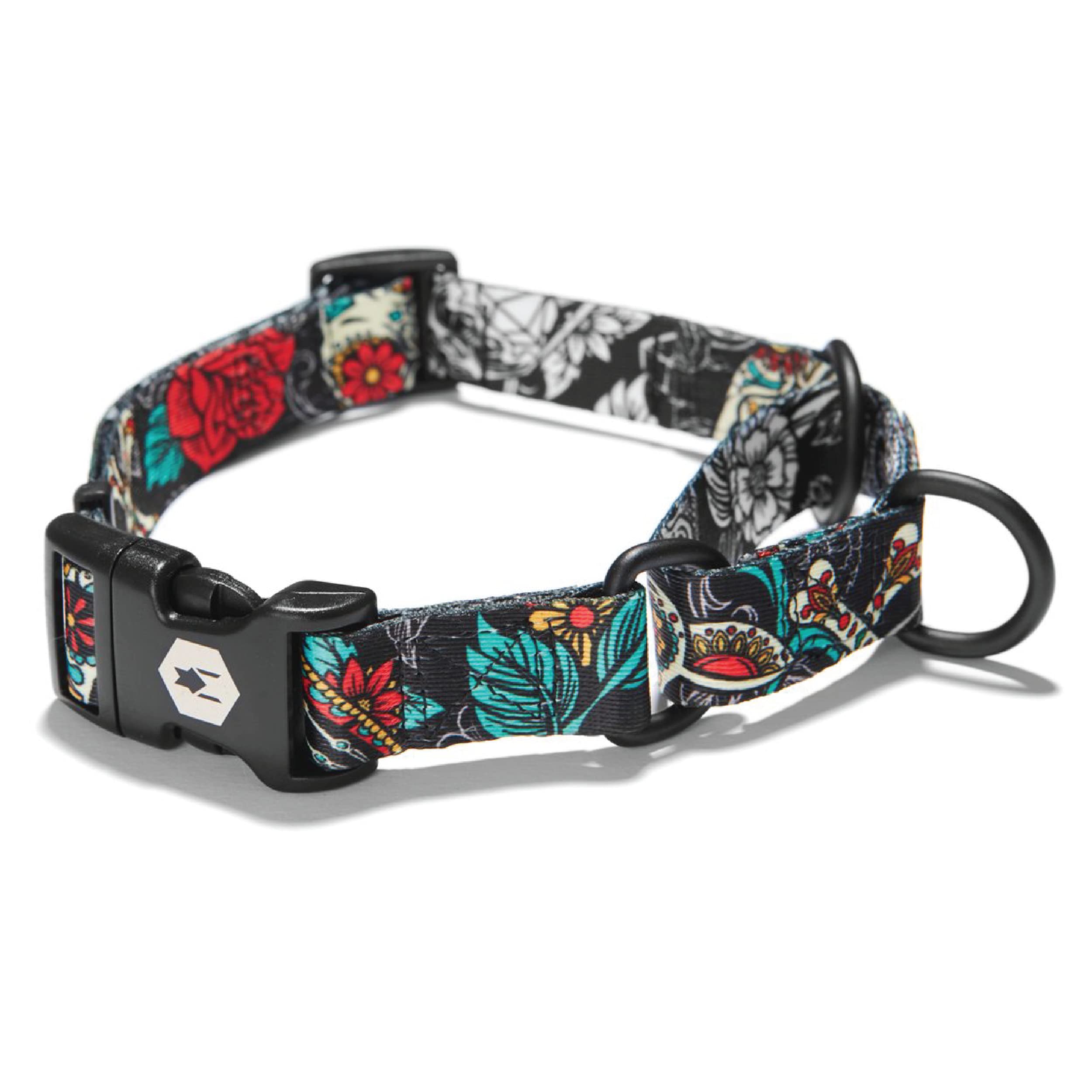 Wolfgang Man  Beast Premium Martingale Dog Collar For Small Medium Large Dogs, Made In Usa, Losmuertos Print, Large (1 Inch X 18