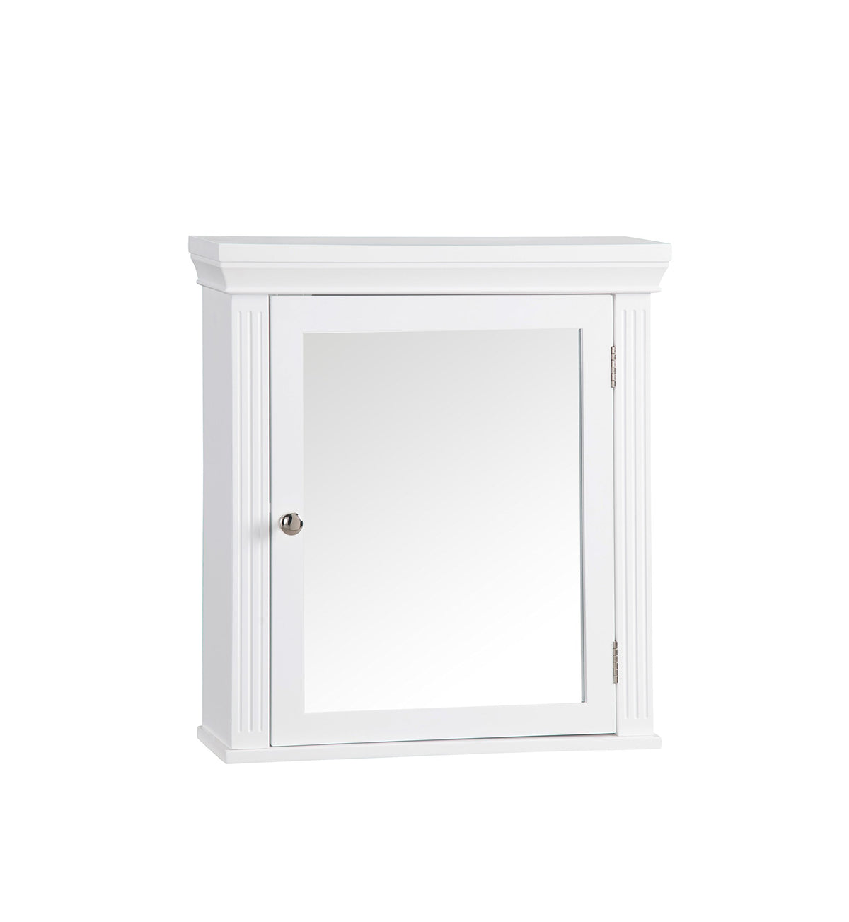 Teamson Home Stratford Wooden Bathroom Furniture, Mirrored Wall Medicine Cabinet, White