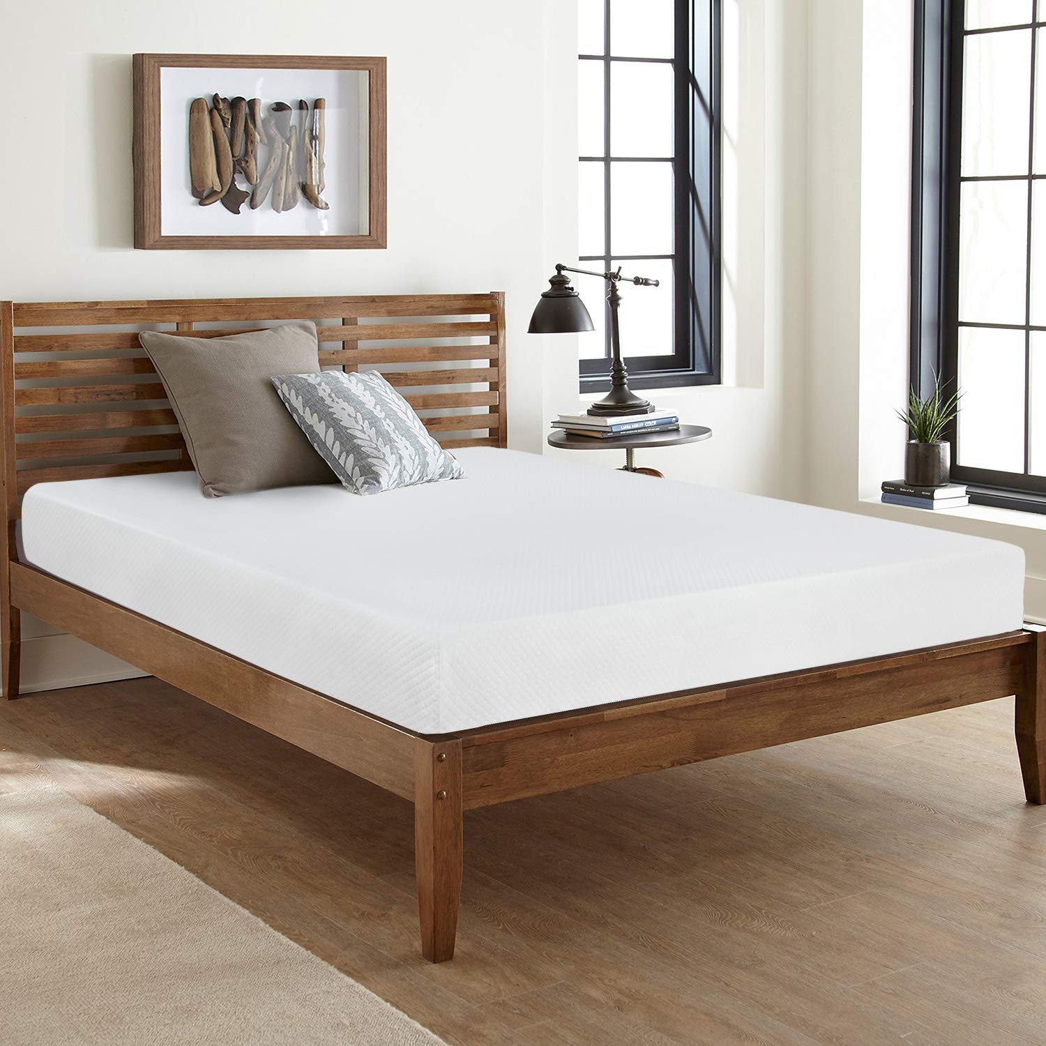 FDW | 8 Inch Full Mattress | Medium Firm | Gel Memory Foam Mattress | White | Bed in a Box, CertiPUR-US Certified | Pressure Rel