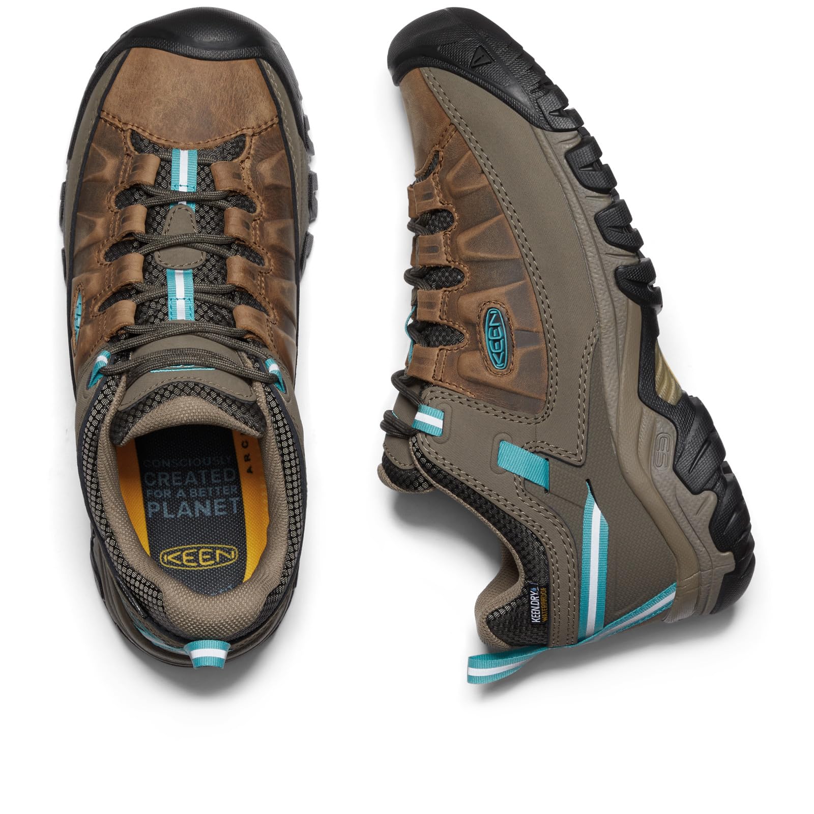 Keen Womens Targhee 3 Low Height Waterproof Hiking Shoes, Toasted Coconutporcelain, 75