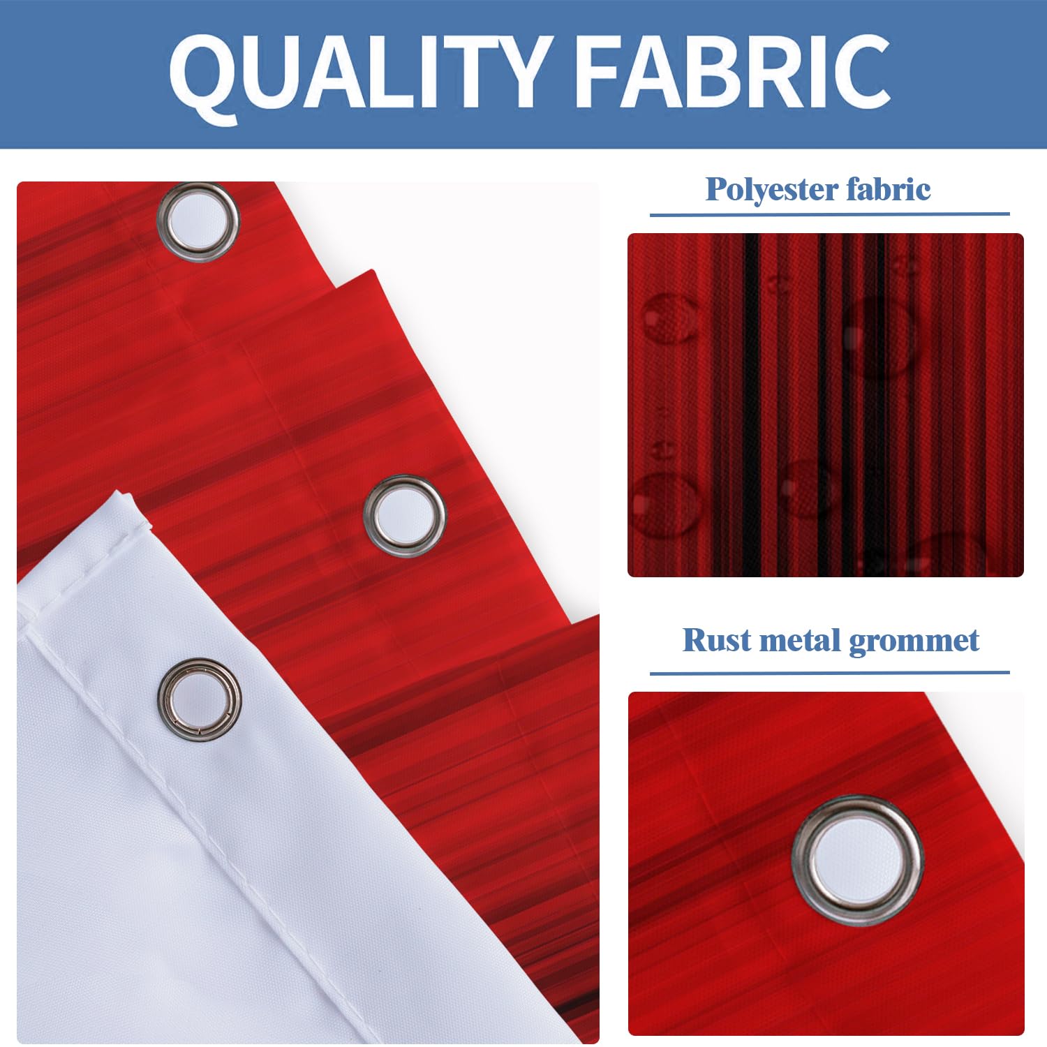 Aatter Red And Black Shower Curtain Ombre Mens Gothic Abstract Boho Adults Bright Stall Small Single Walk In Half Size Dorm Stan