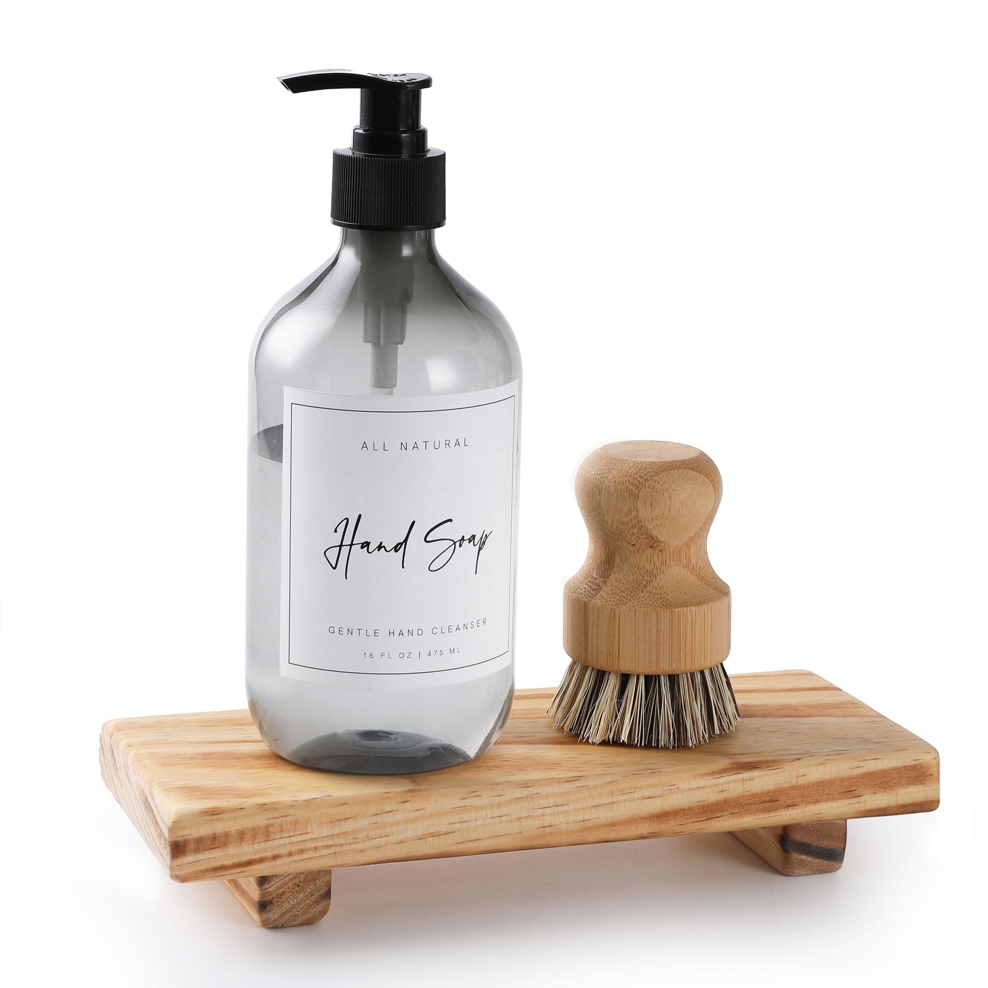 Wood Pedestal Soap Stand, Farmhouse Wood Riser, Soap Dish Holder Decor For Bathroom Kitchen, Soap Tray, Rustic Candle Plant Hold
