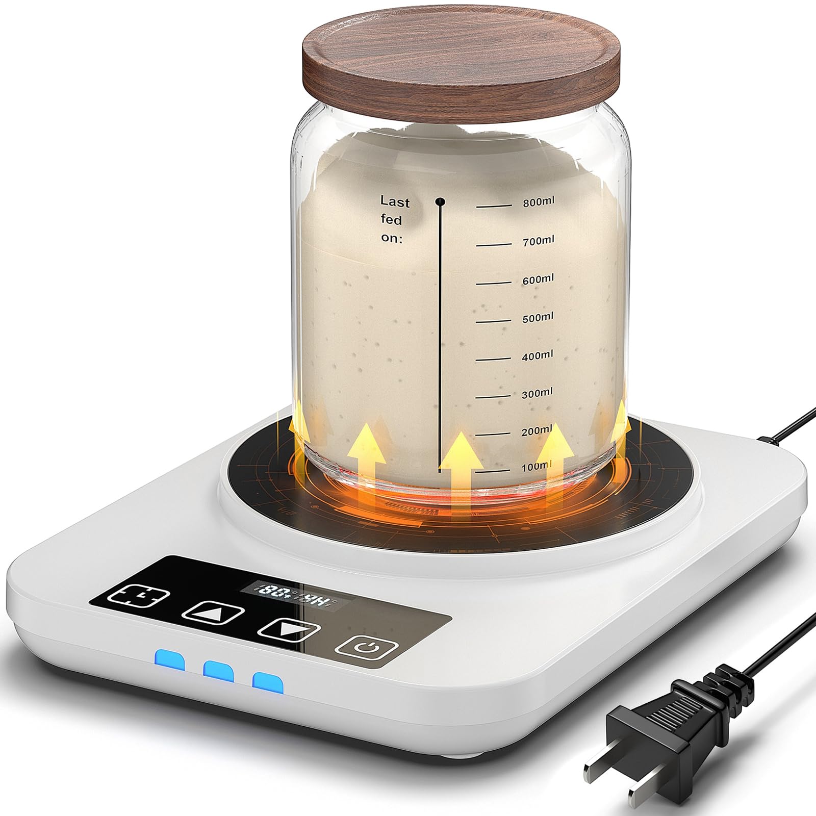 Electric Sourdough Starter Warmer, Upgrade Warming Heating Pad Mat for Sour Dough Starter, Sourdough Heater Proofing Tool for Ho