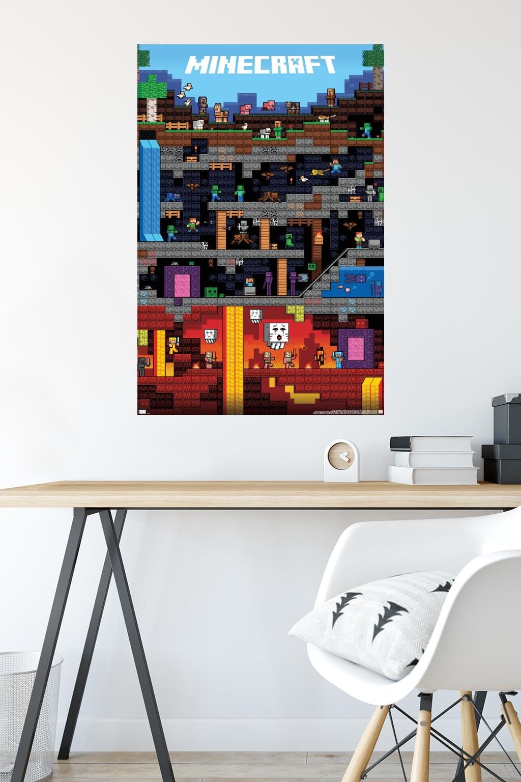 Trends International Minecraft - Worldly Wall Poster, 22.375'' X 34'', Unframed Version