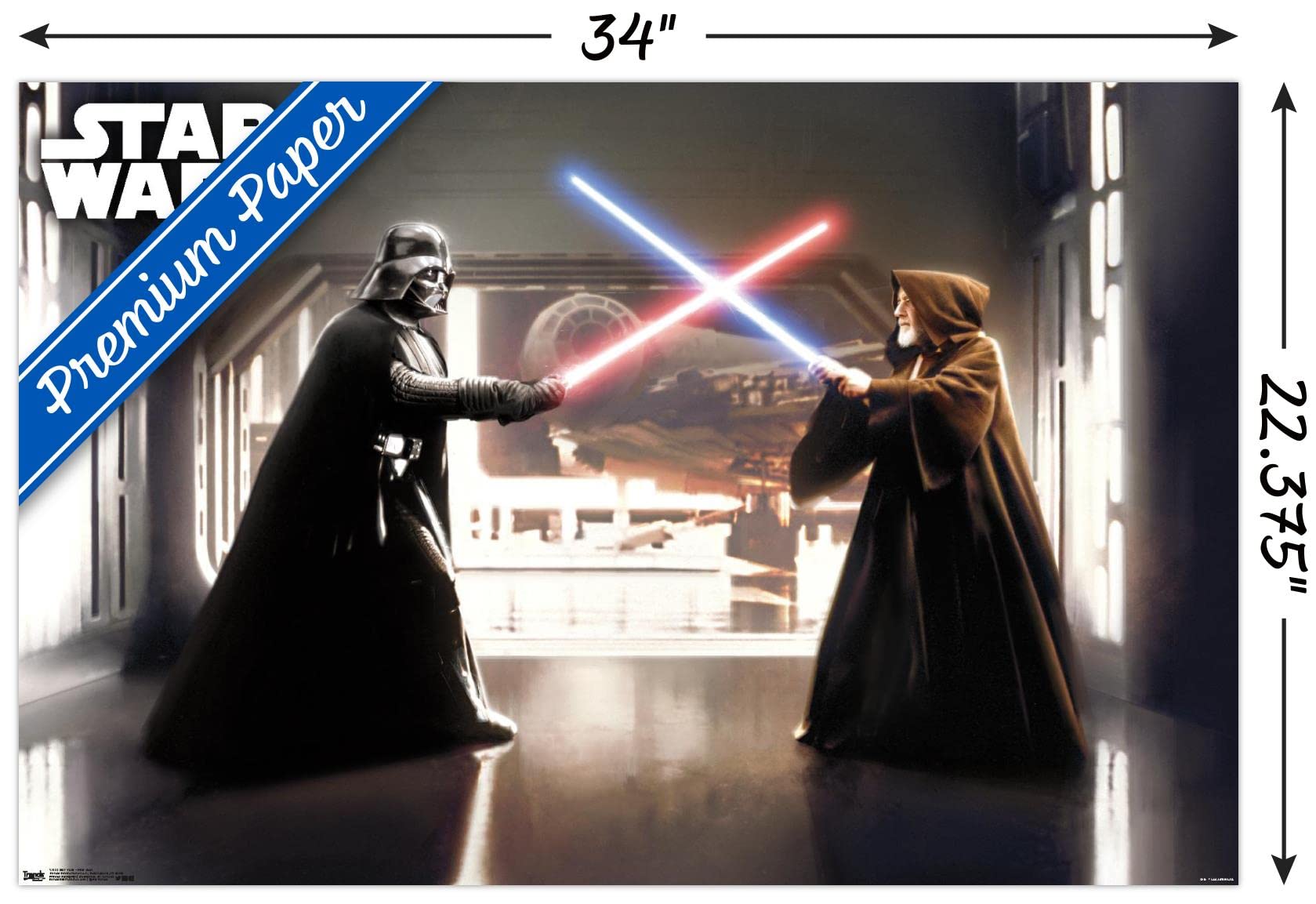 Trends International Star Wars: Saga-First Duel Wall Poster, 22.375 In X 34 In, Premium Unframed Version
