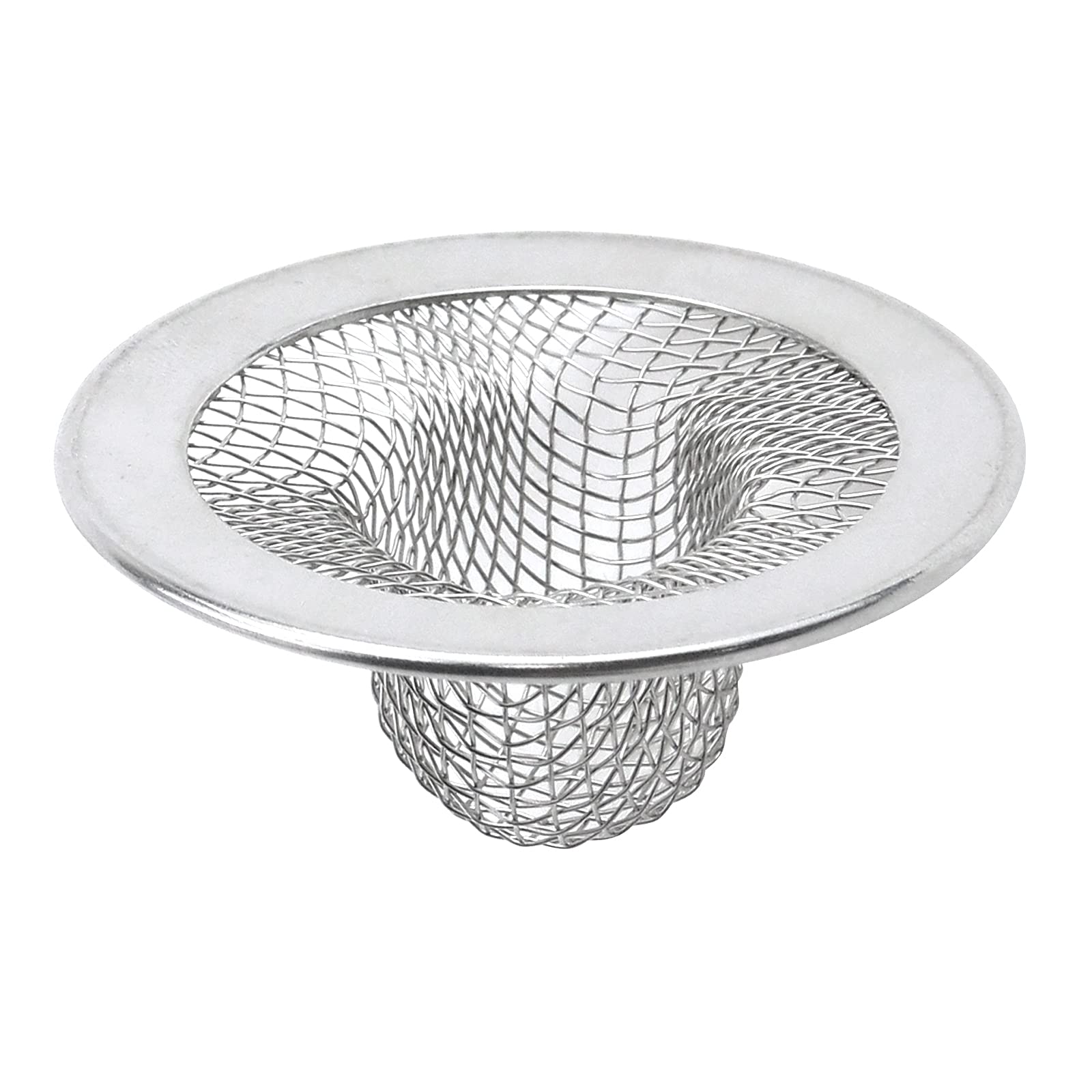 Antrader Kitchen Sink Strainer, 2Pcs Stainless Steel 2-Inch Diameter Mesh Round Filter Bathroom Bathtub Wash Basin Garbage Dispo