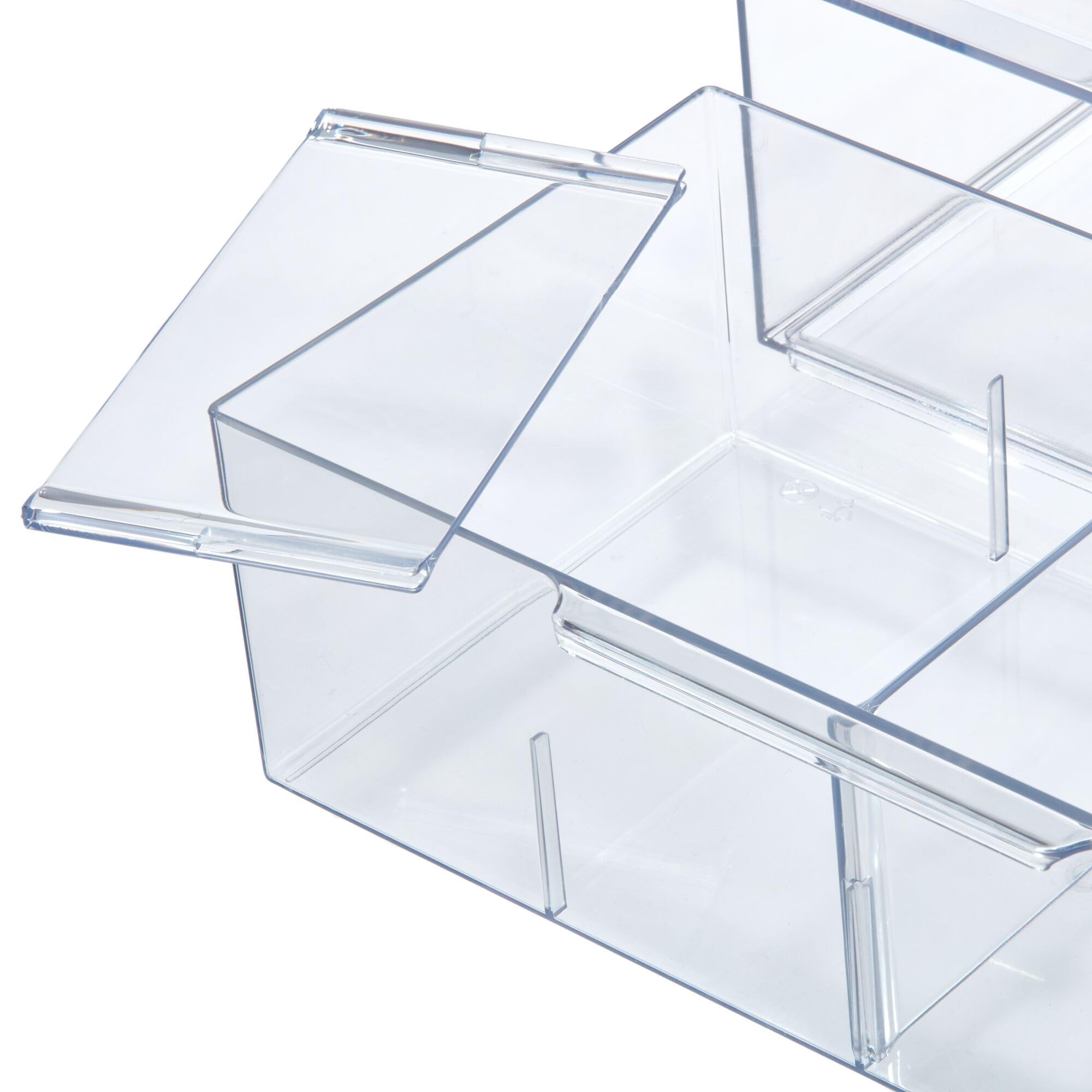 Idesign The Sarah Tanno Collection Plastic Cosmetic Drawer Organizer, Clearwhite Large