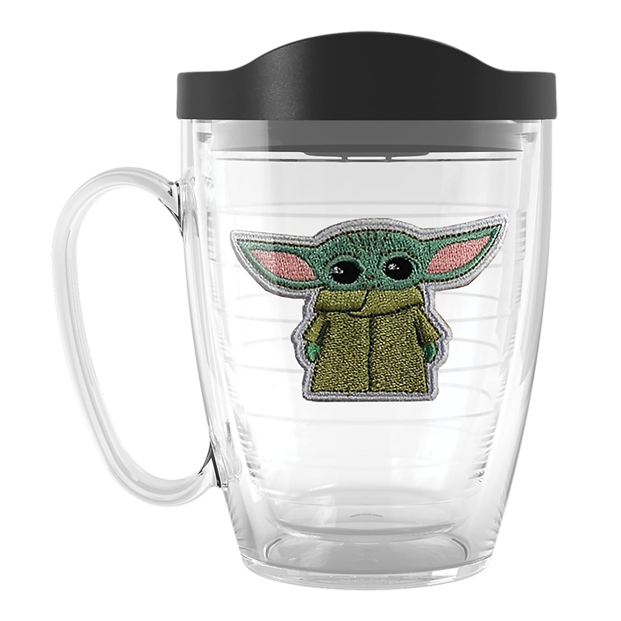 Tervis Star Wars  Mandalorian  Grogu Made in USA Double Walled Insulated Tumbler Travel Cup Keeps Drinks Cold & Hot, 16oz Mug,